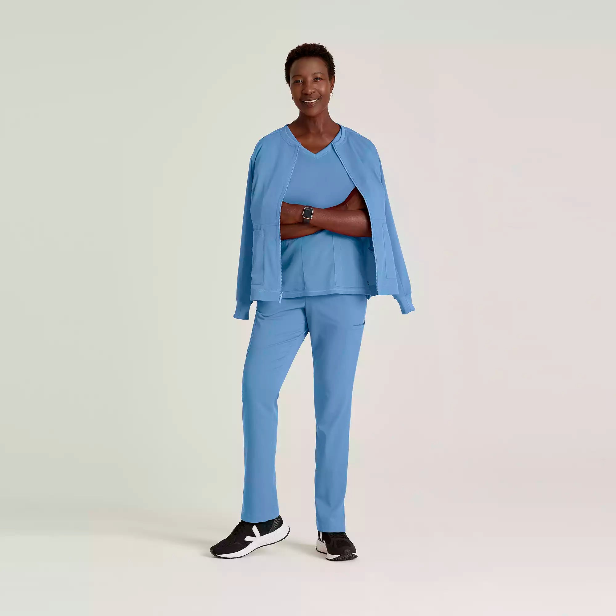 Grey's Anatomy Spandex Stretch Millie Jacket-3 Pocket Zip Jacket | GRSW017