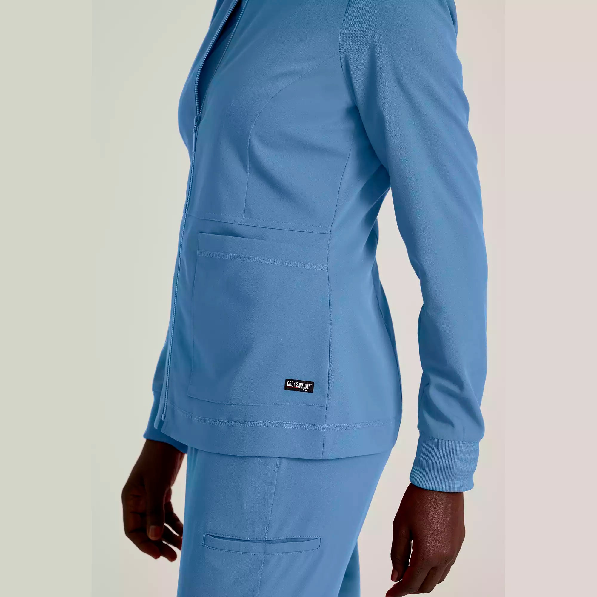 Grey's Anatomy Spandex Stretch Millie Jacket-3 Pocket Zip Jacket | GRSW017