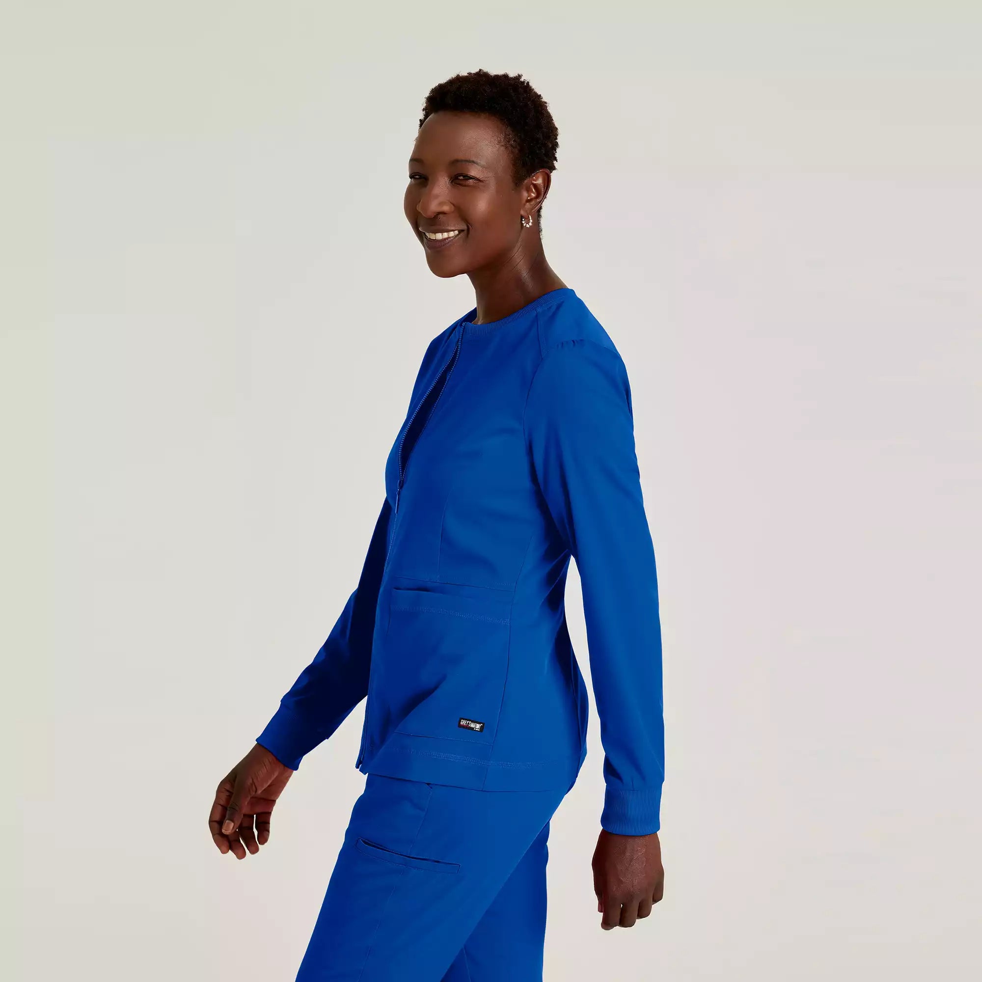 Grey's Anatomy Spandex Stretch Millie Jacket-3 Pocket Zip Jacket | GRSW017