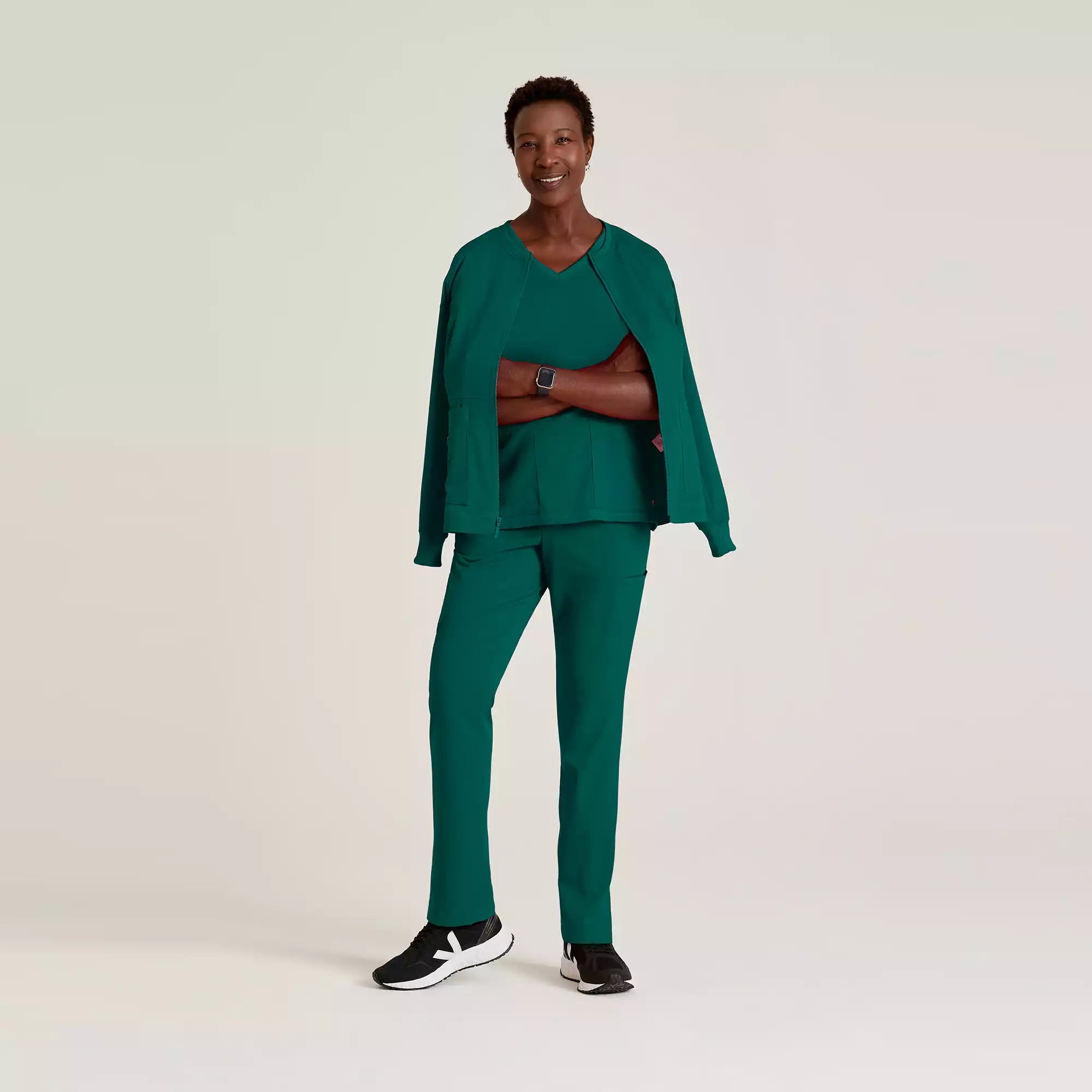 Grey's Anatomy Spandex Stretch Millie Jacket-3 Pocket Zip Jacket | GRSW017