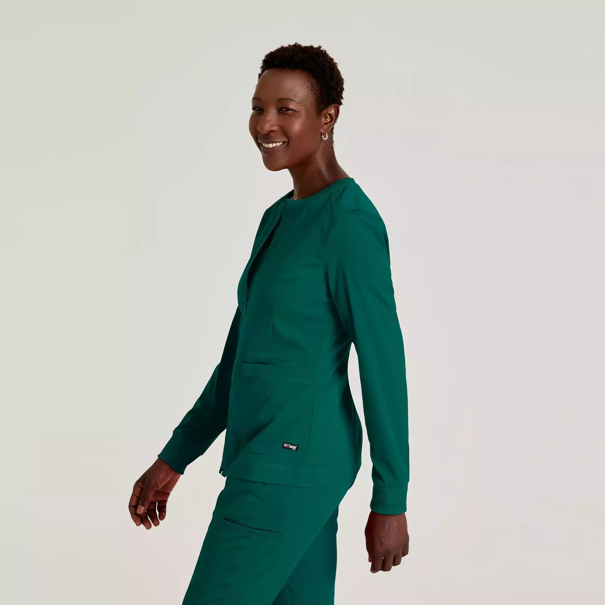Grey's Anatomy Spandex Stretch Millie Jacket-3 Pocket Zip Jacket | GRSW017