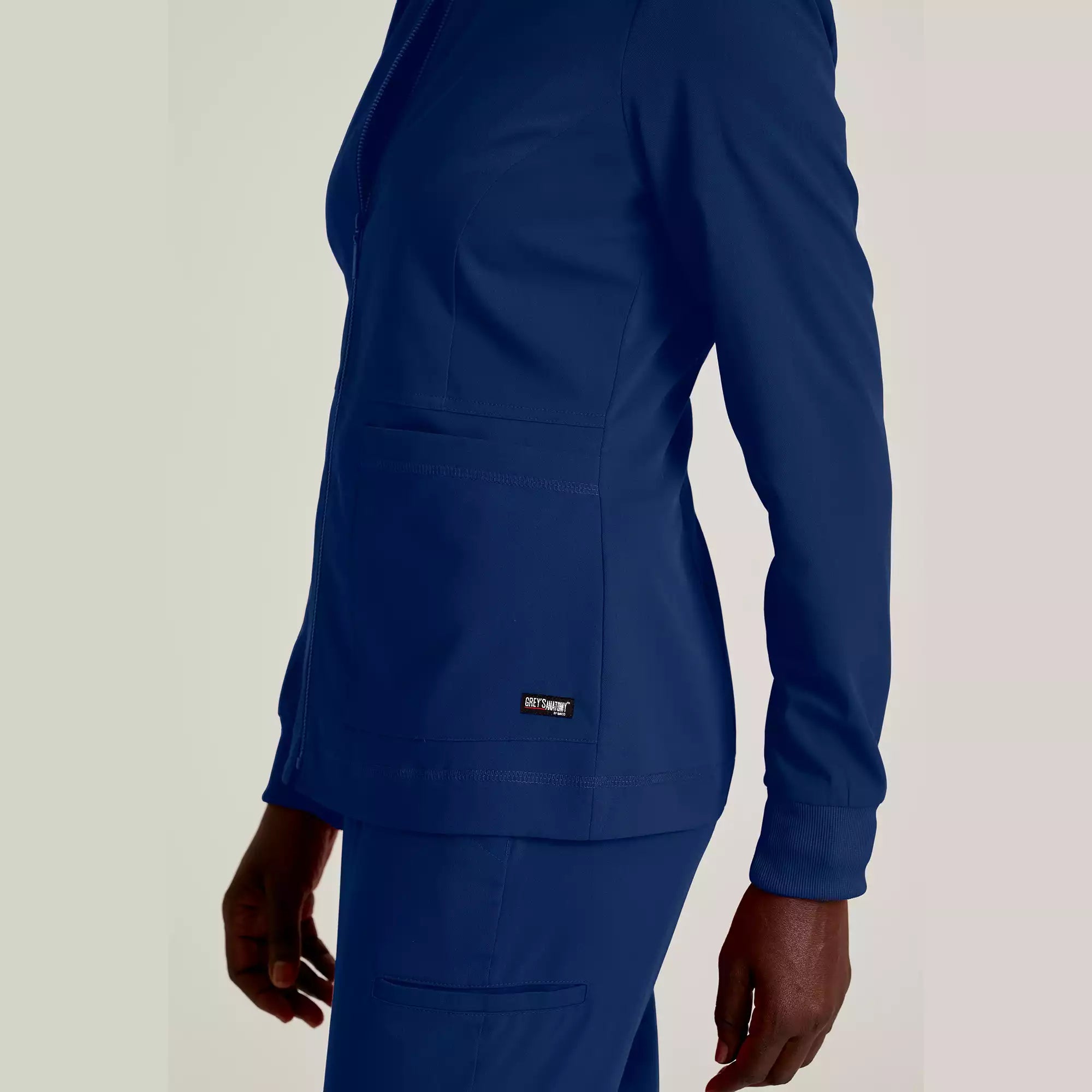 Grey's Anatomy Spandex Stretch Millie Jacket-3 Pocket Zip Jacket | GRSW017