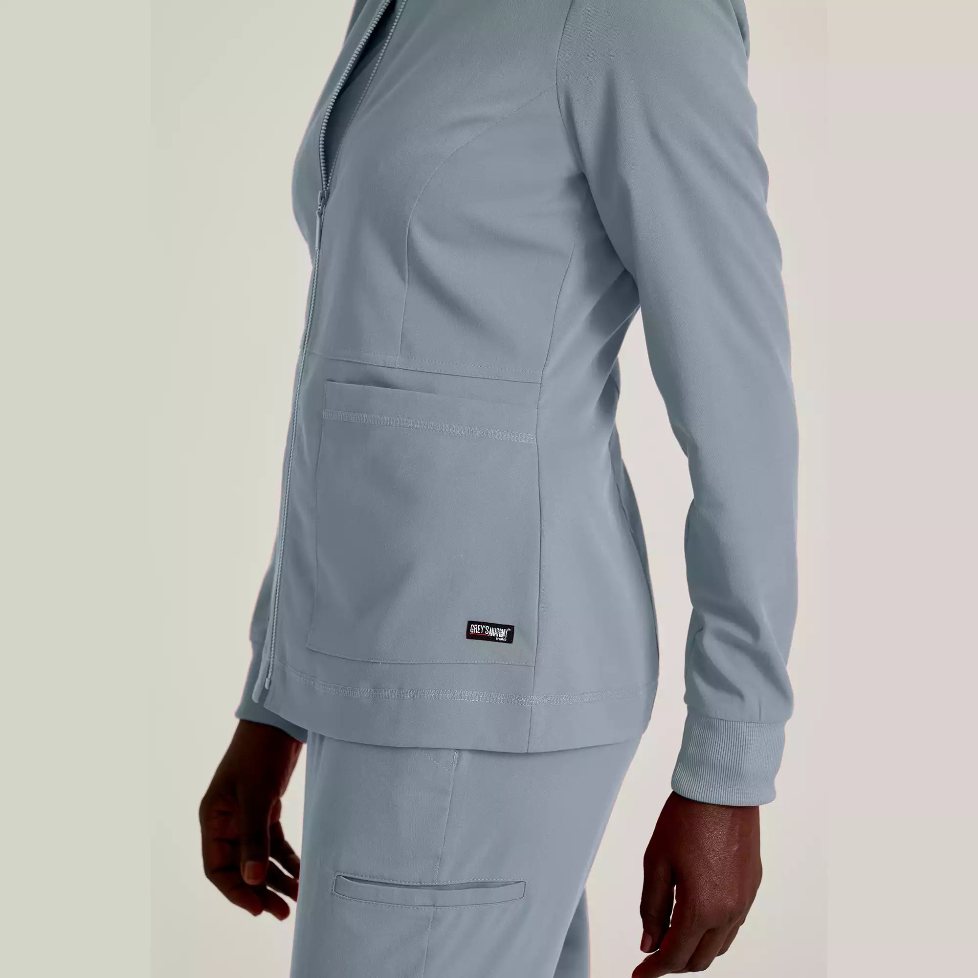 Grey's Anatomy Spandex Stretch Millie Jacket-3 Pocket Zip Jacket | GRSW017
