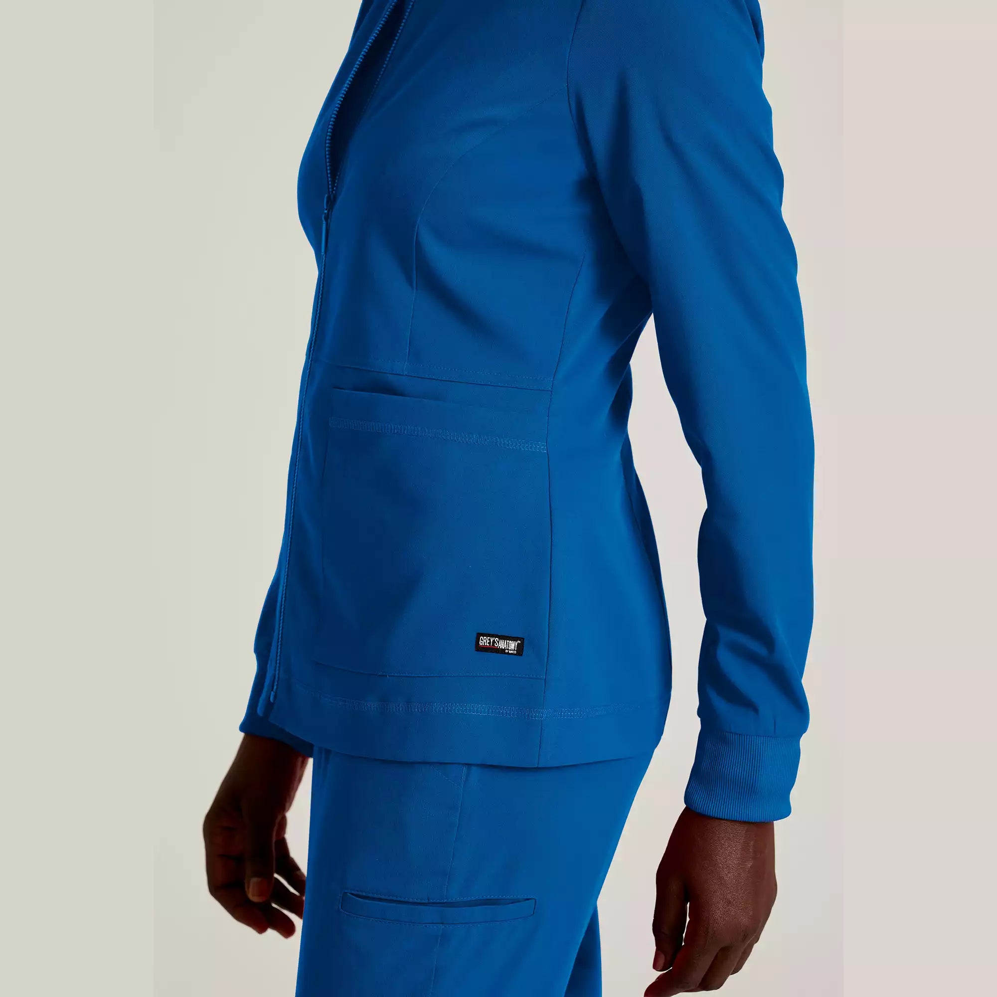 Grey's Anatomy Spandex Stretch Millie Jacket-3 Pocket Zip Jacket | GRSW017