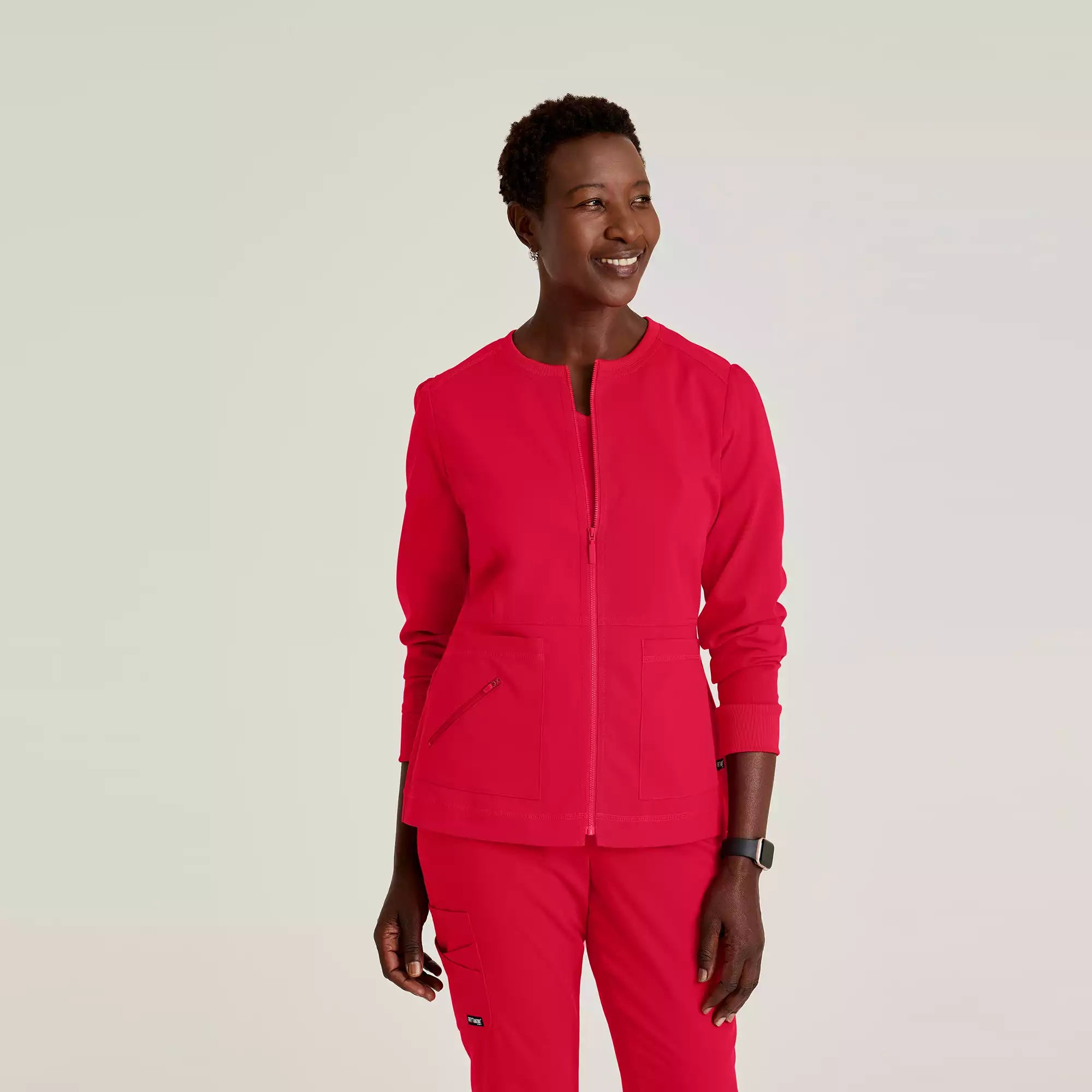 Grey's Anatomy Spandex Stretch Millie Jacket-3 Pocket Zip Jacket | GRSW017
