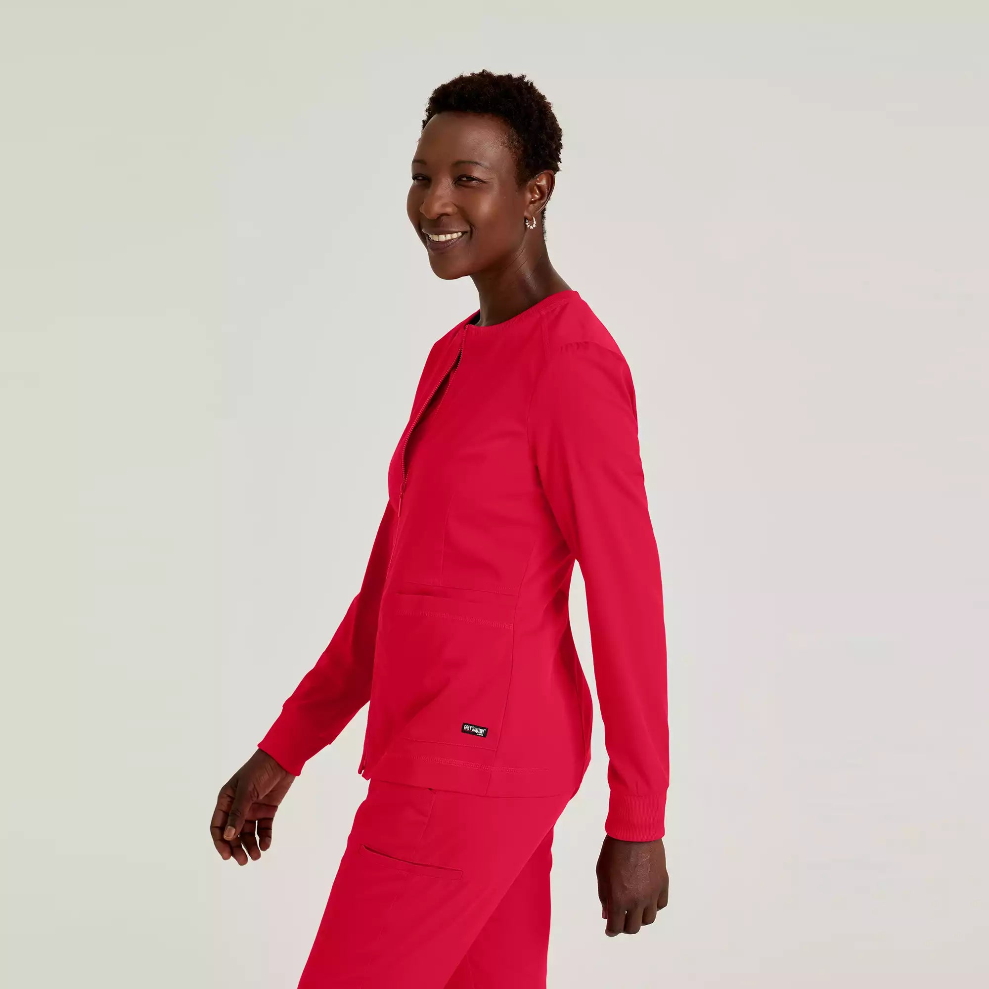 Grey's Anatomy Spandex Stretch Millie Jacket-3 Pocket Zip Jacket | GRSW017
