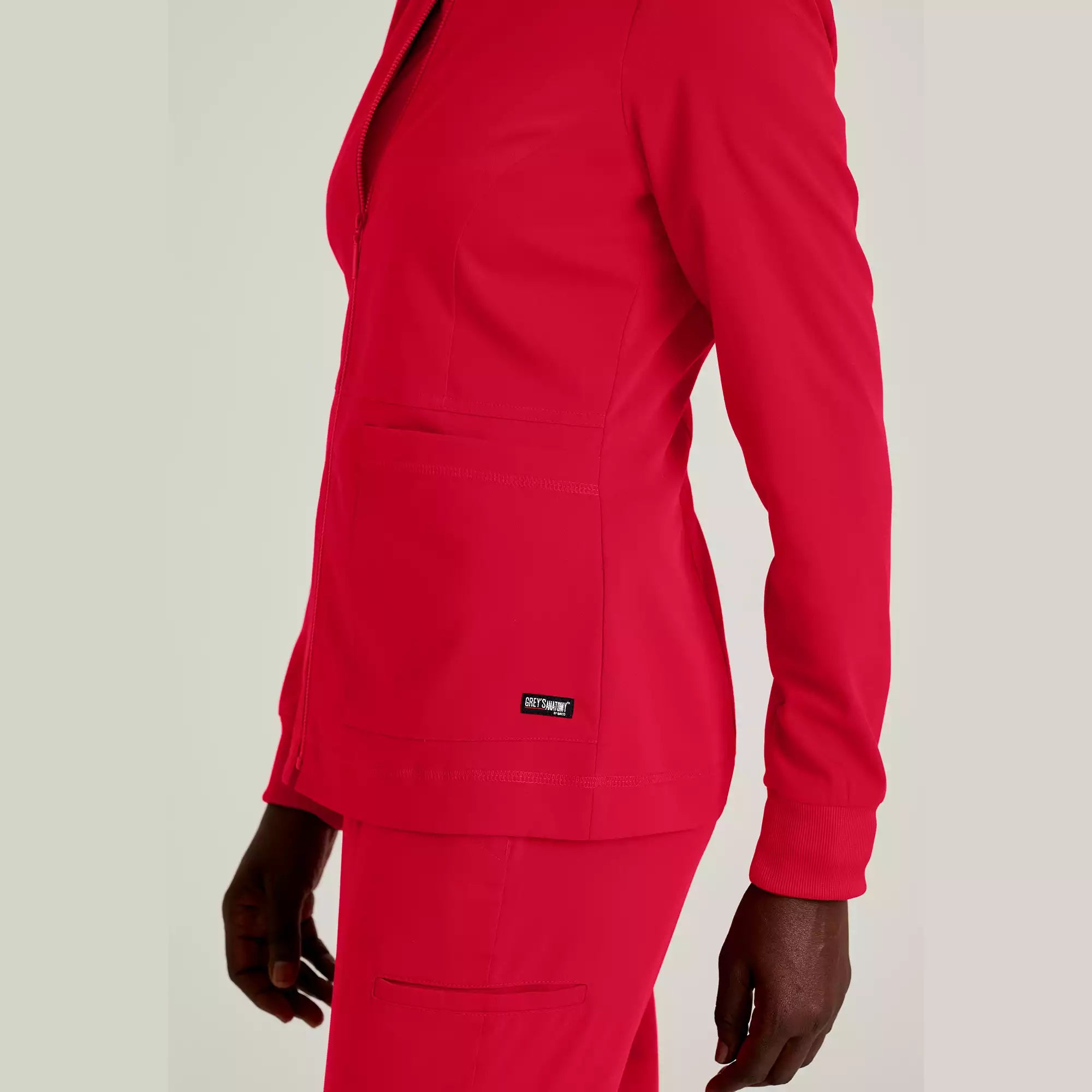 Grey's Anatomy Spandex Stretch Millie Jacket-3 Pocket Zip Jacket | GRSW017