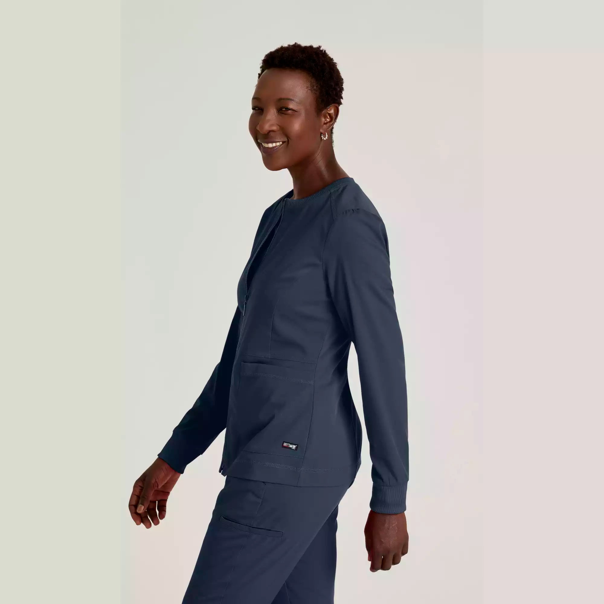Grey's Anatomy Spandex Stretch Millie Jacket-3 Pocket Zip Jacket | GRSW017