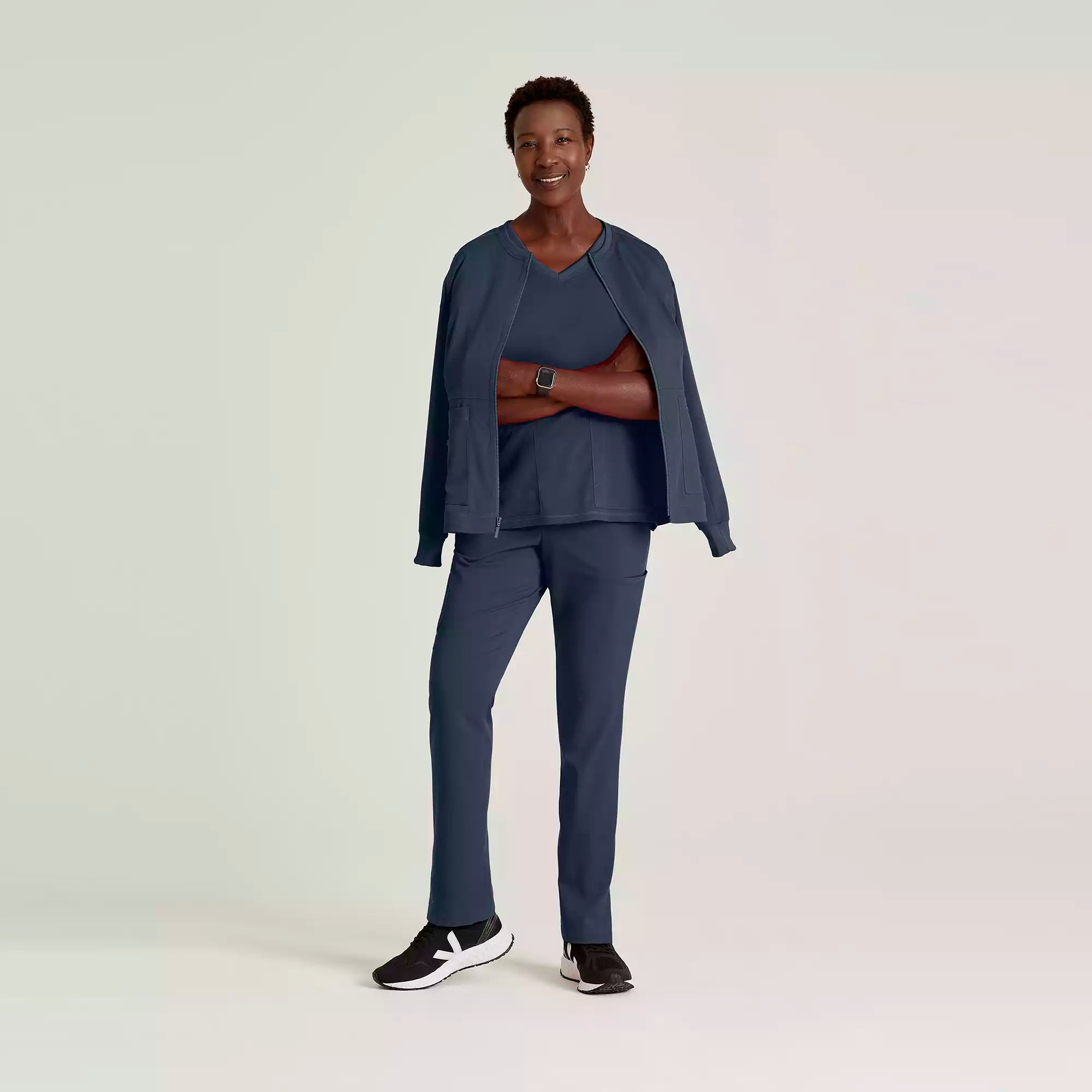 Grey's Anatomy Spandex Stretch Millie Jacket-3 Pocket Zip Jacket | GRSW017