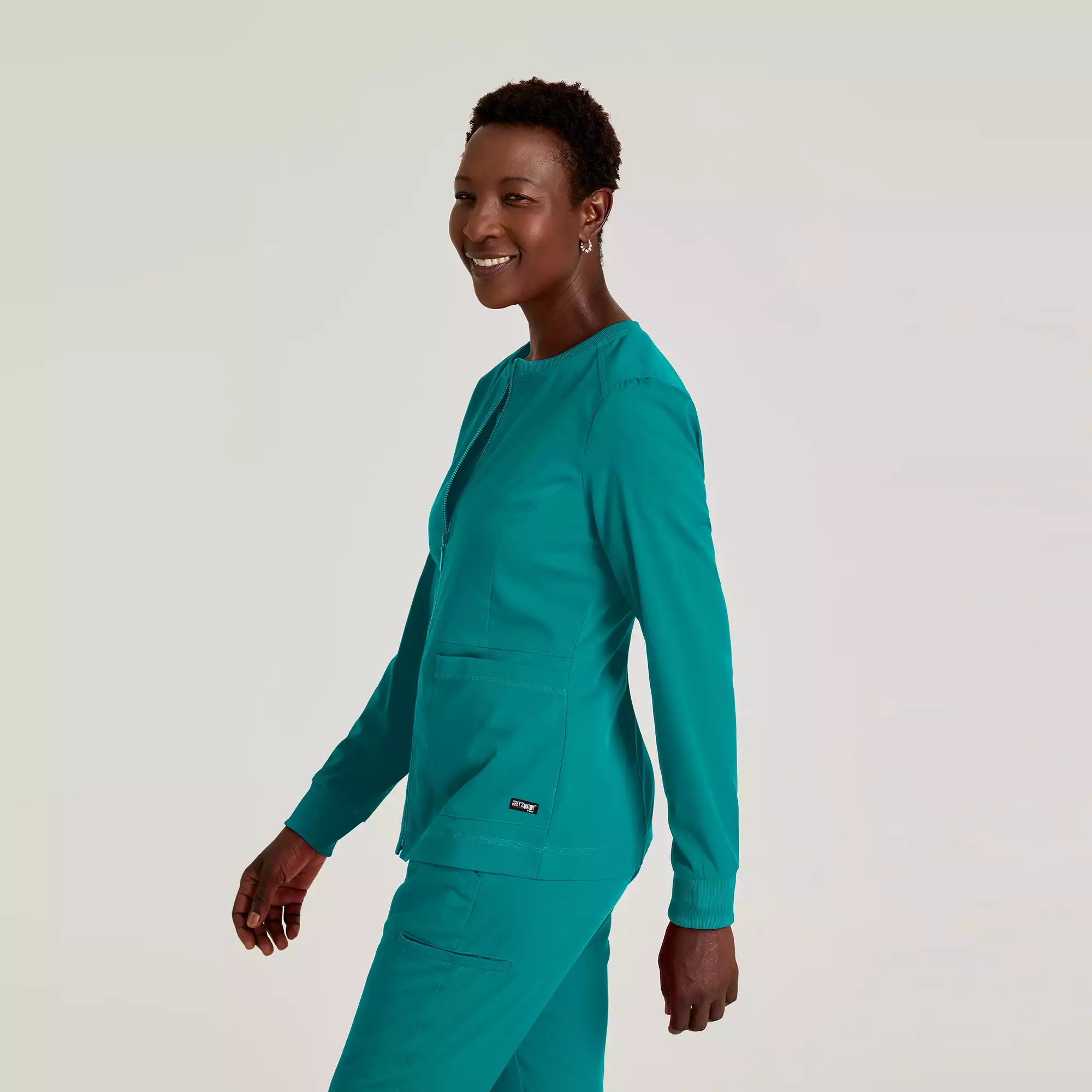 Grey's Anatomy Spandex Stretch Millie Jacket-3 Pocket Zip Jacket | GRSW017