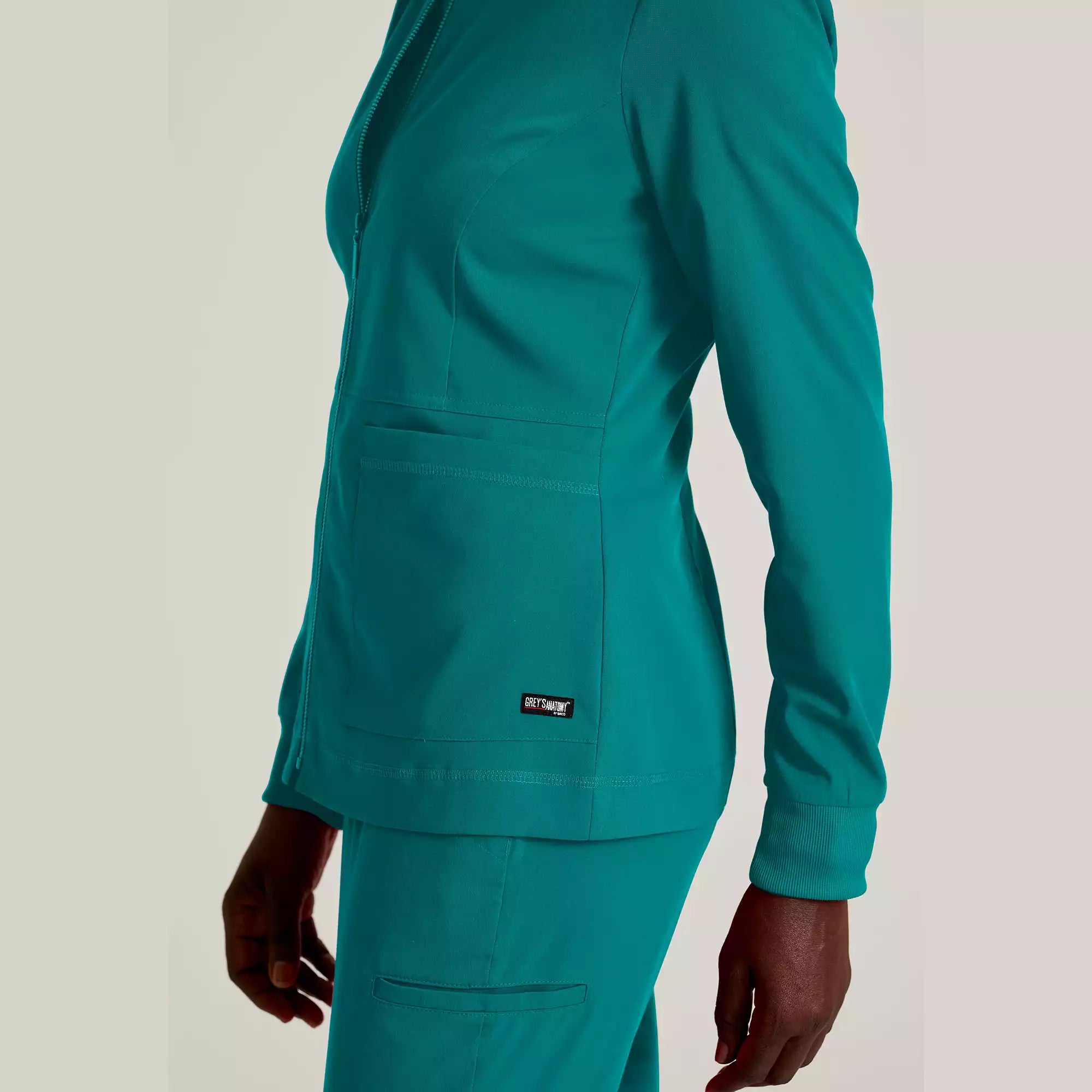 Grey's Anatomy Spandex Stretch Millie Jacket-3 Pocket Zip Jacket | GRSW017