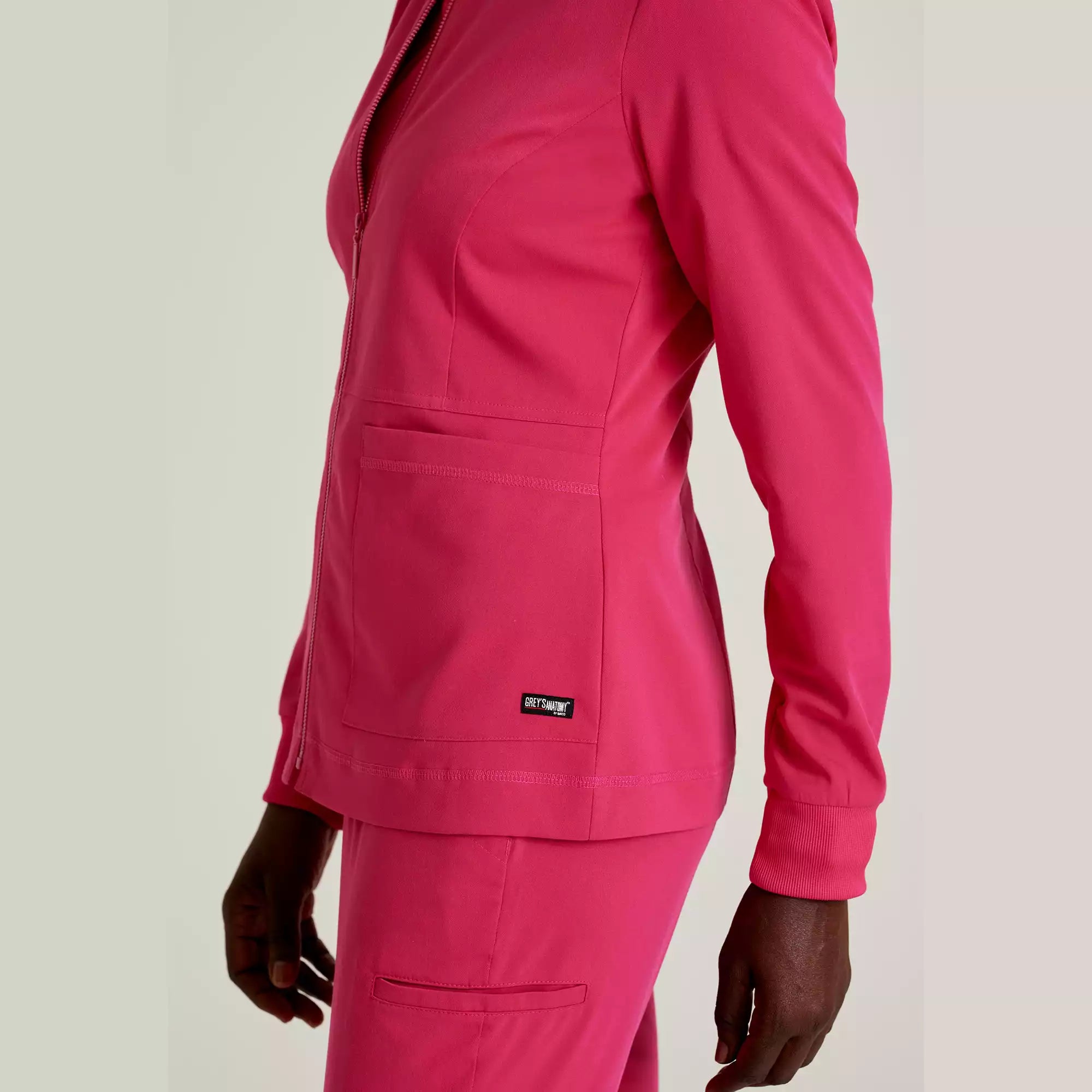 Grey's Anatomy Spandex Stretch Millie Jacket-3 Pocket Zip Jacket | GRSW017