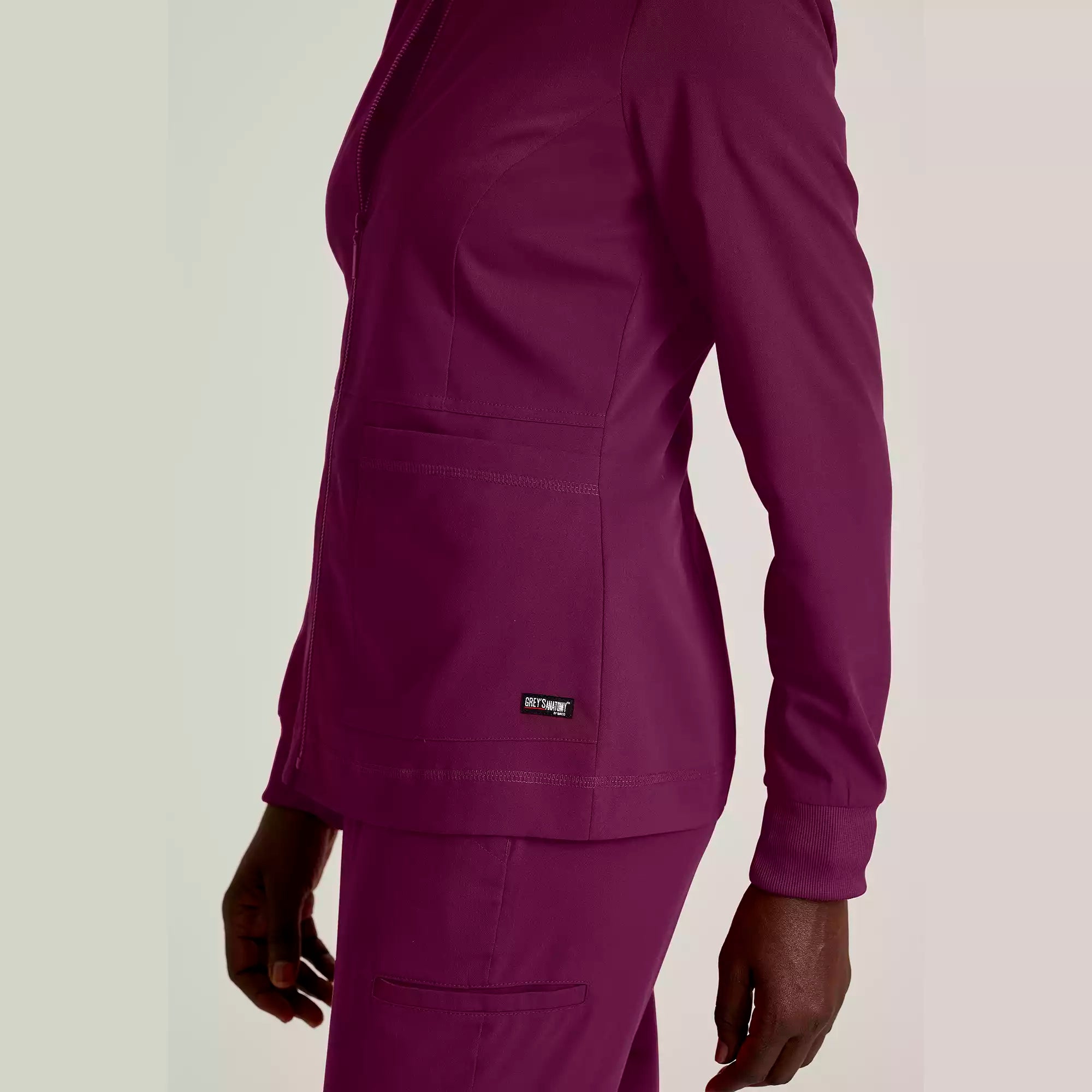 Grey's Anatomy Spandex Stretch Millie Jacket-3 Pocket Zip Jacket | GRSW017