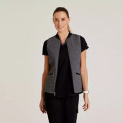 Grey's Anatomy Spandex Stretch Women's 2 Pocket Two-Toned Quilted Vest | GRSV845
