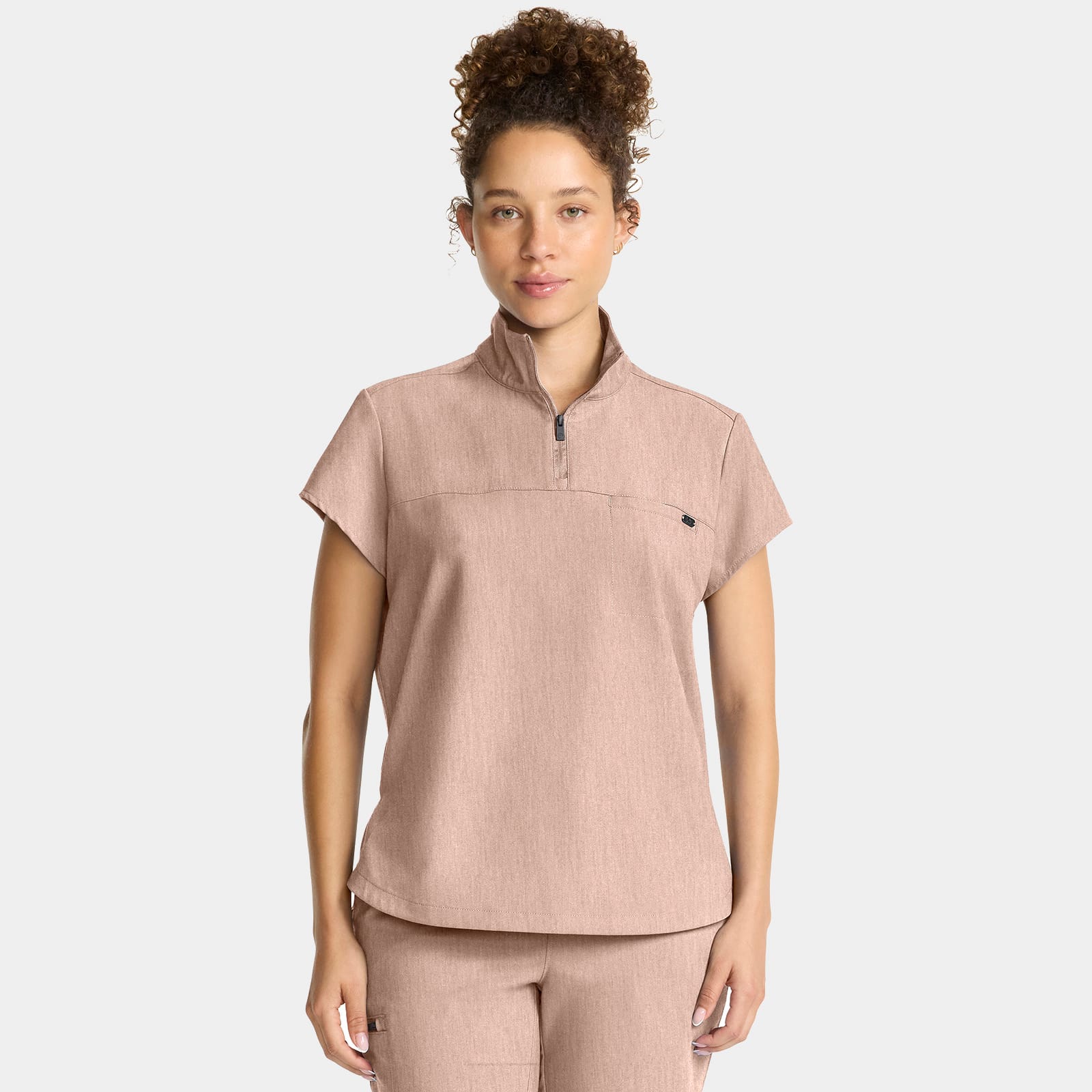 Bella Quarter Zip Scrub Top | HH752
