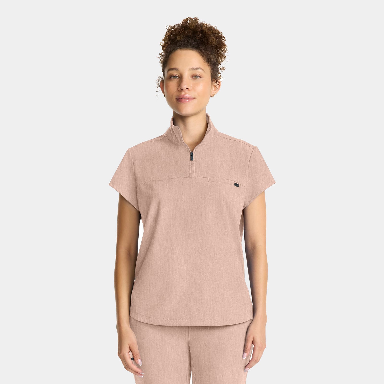 Bella Quarter Zip Scrub Top | HH752