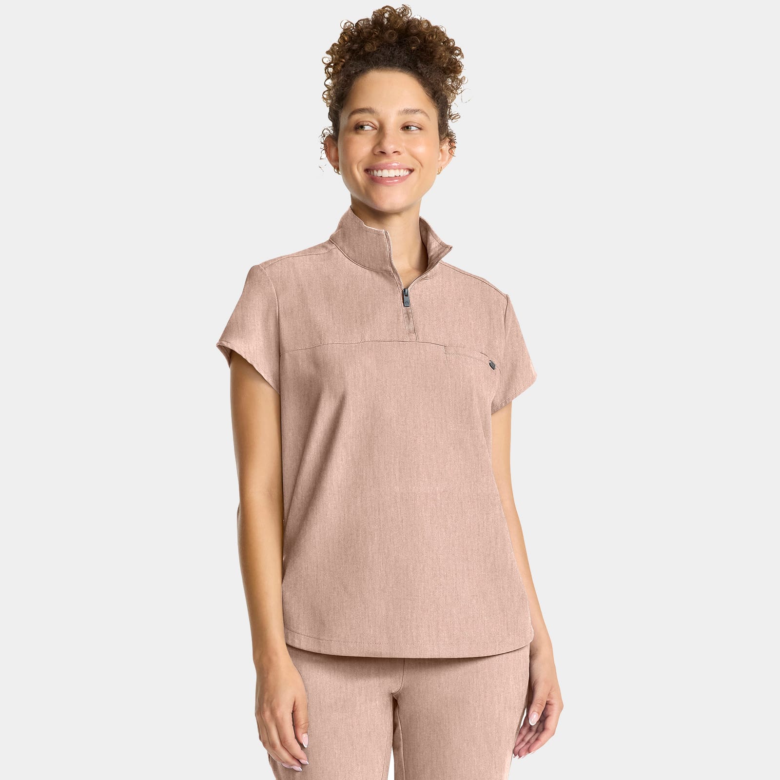 Bella Quarter Zip Scrub Top | HH752