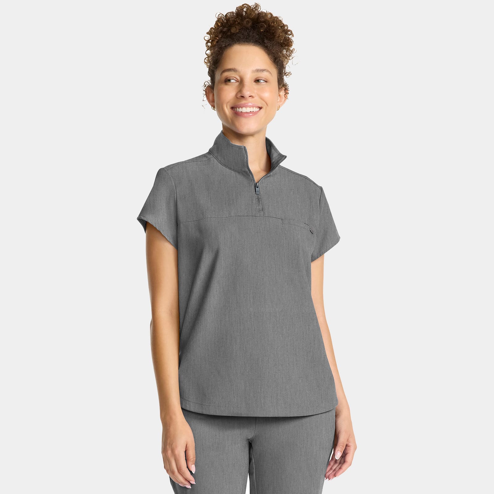 Bella Quarter Zip Scrub Top | HH752