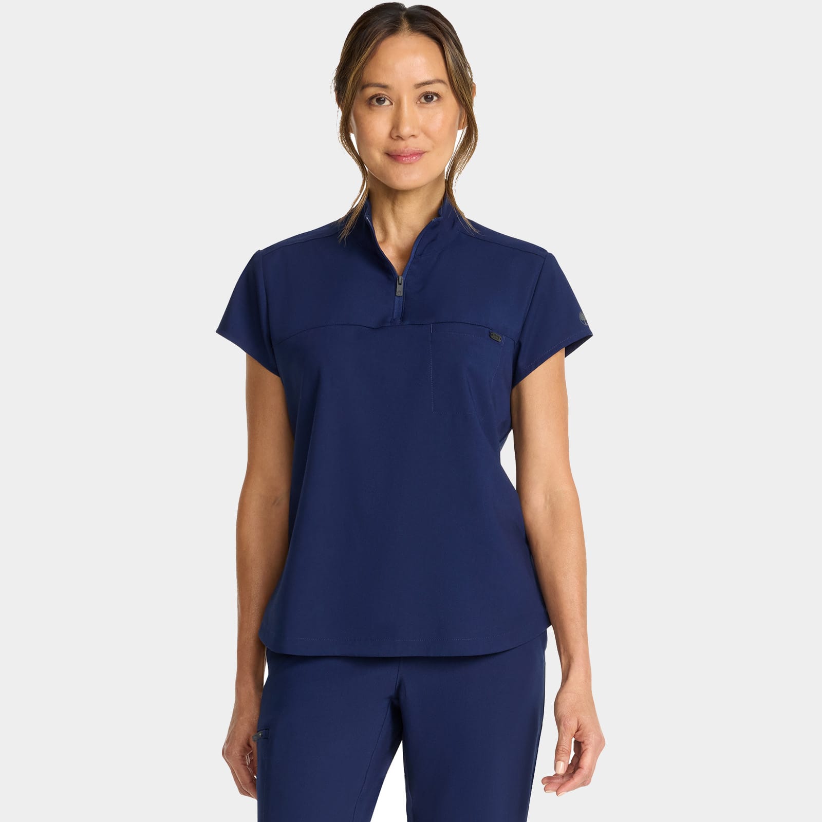 Bella Quarter Zip Scrub Top | HH752