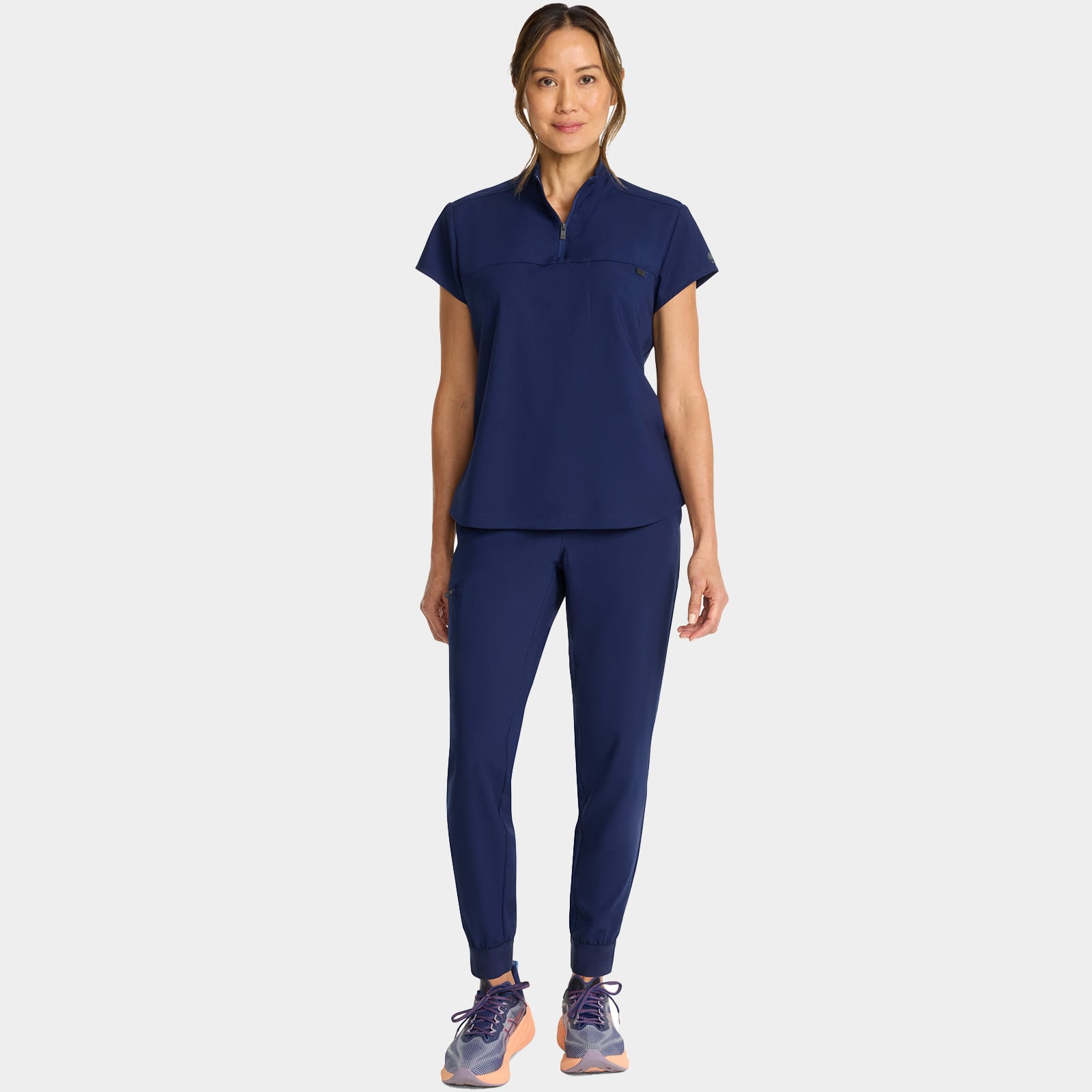 Bella Quarter Zip Scrub Top | HH752