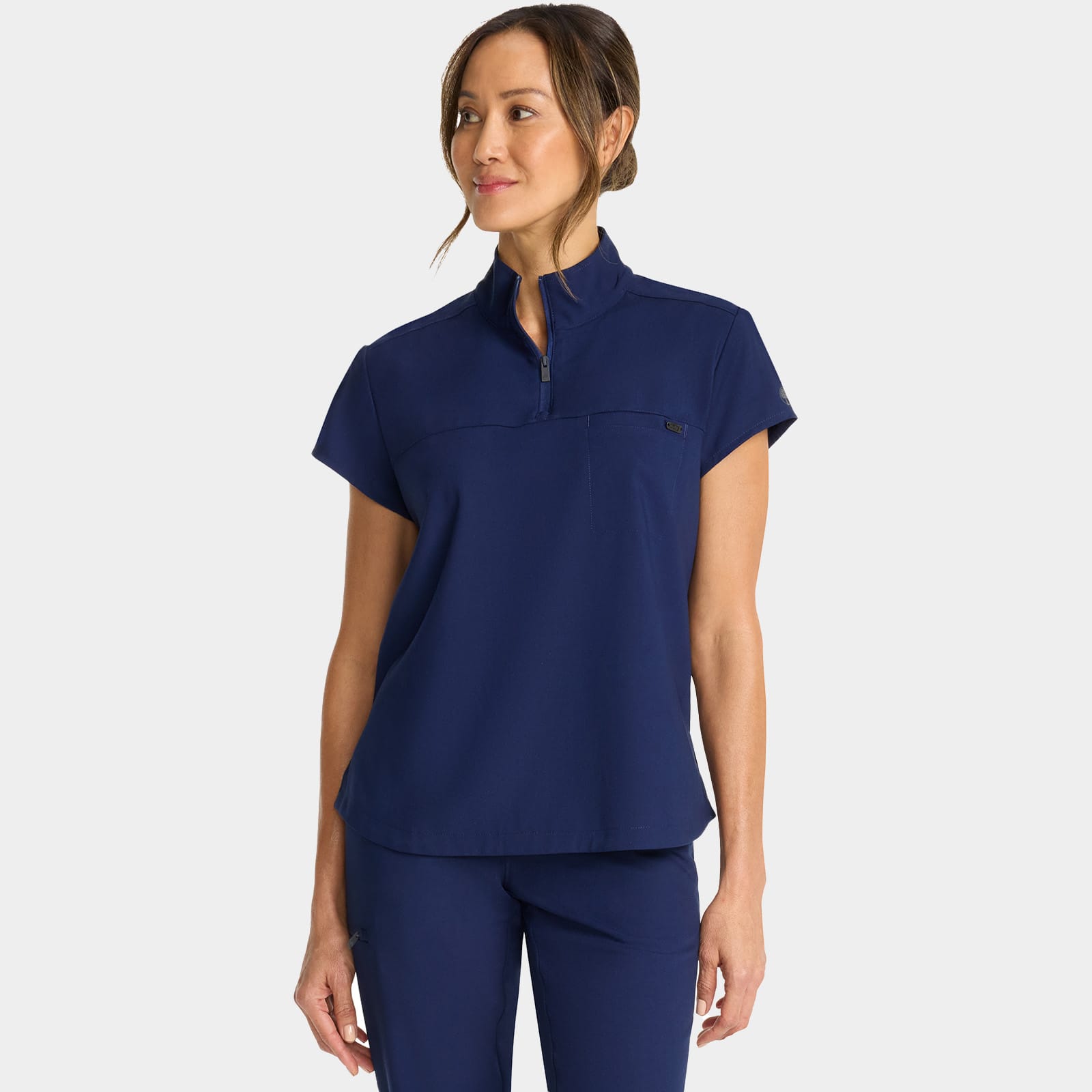 Bella Quarter Zip Scrub Top | HH752