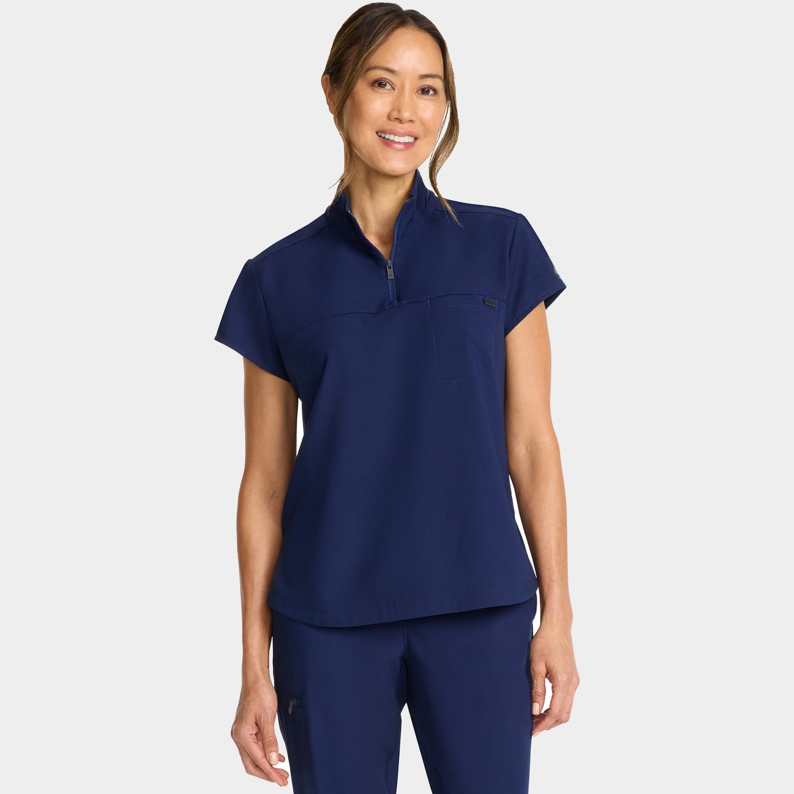 Bella Quarter Zip Scrub Top | HH752