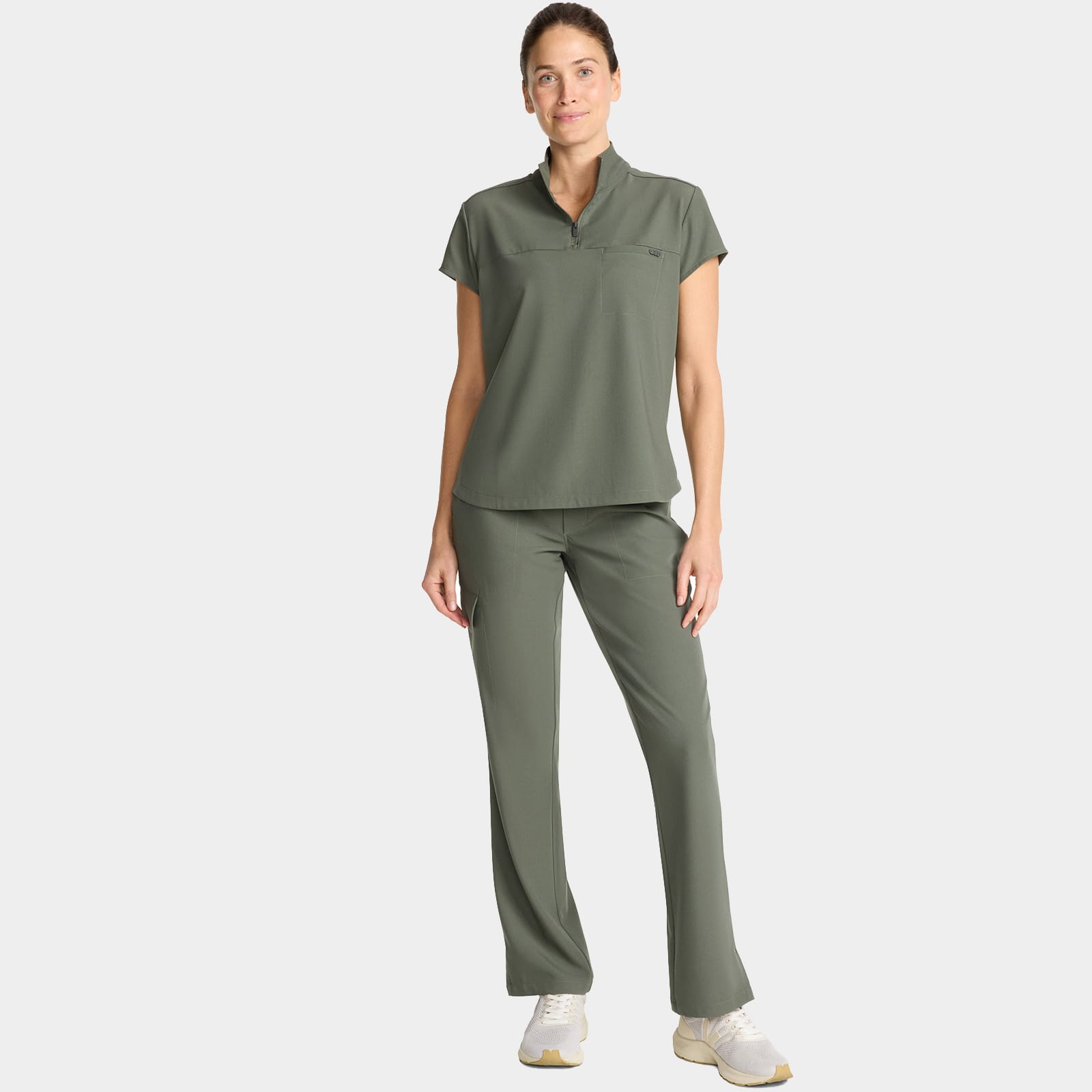 Bella Quarter Zip Scrub Top | HH752