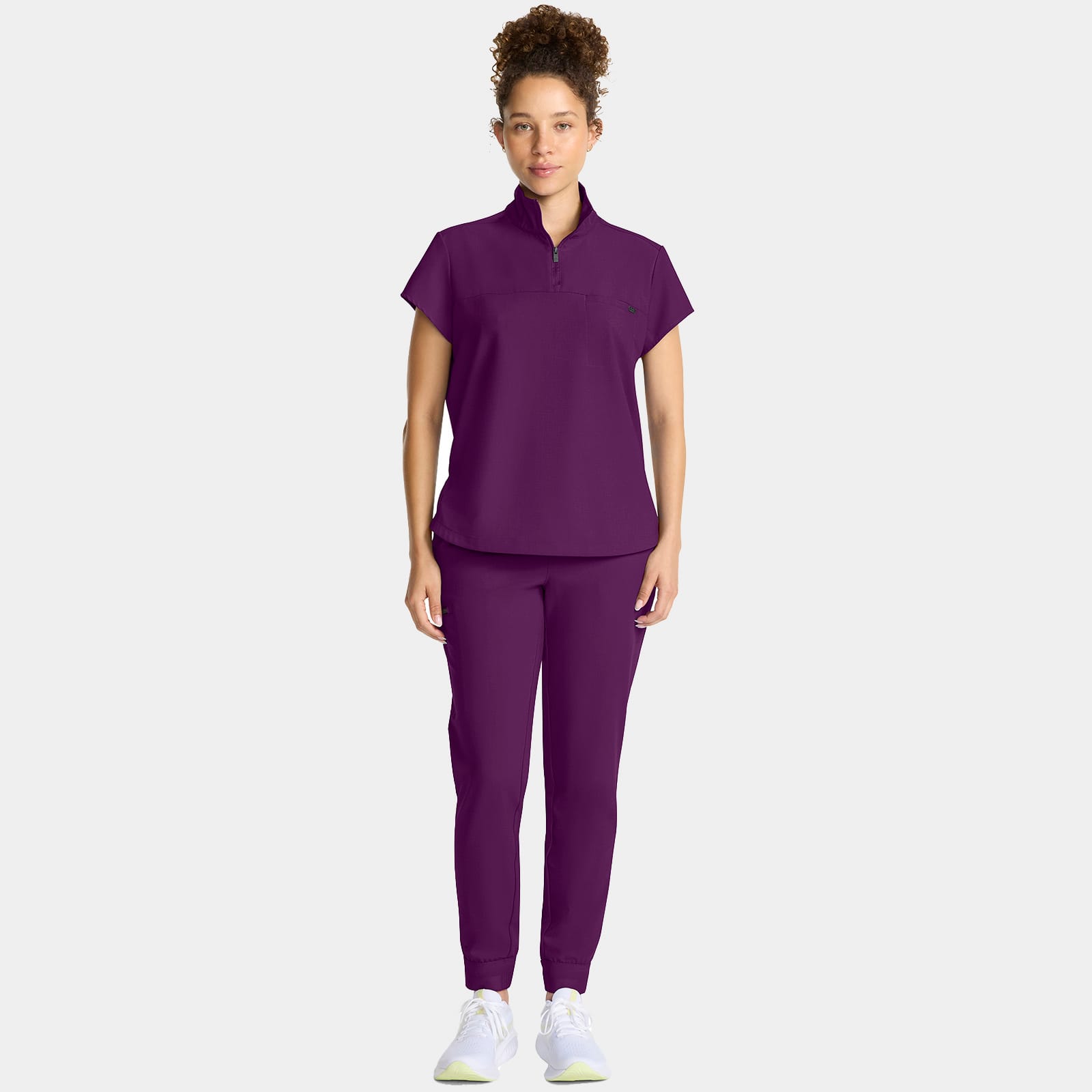 Bella Quarter Zip Scrub Top | HH752