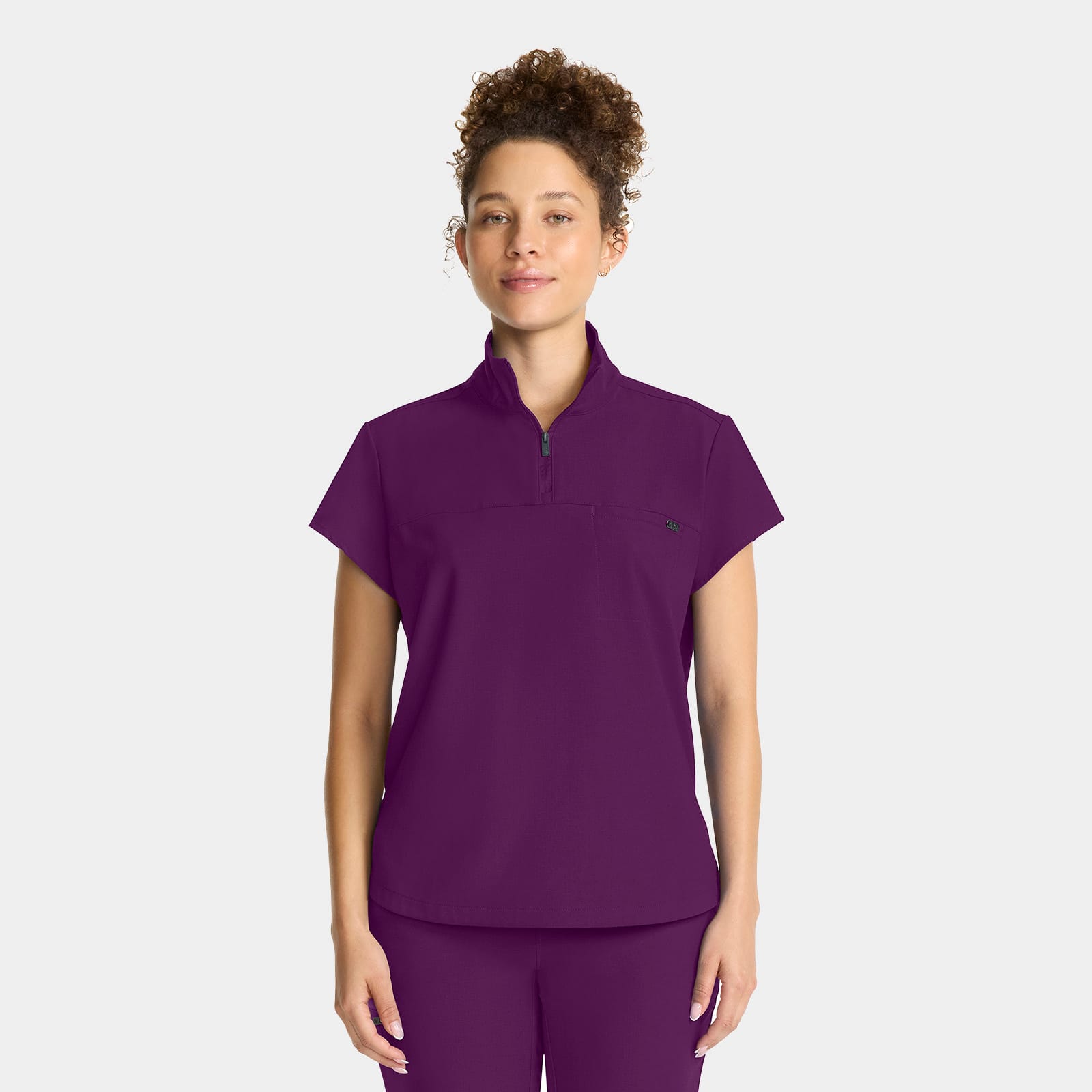 Bella Quarter Zip Scrub Top | HH752