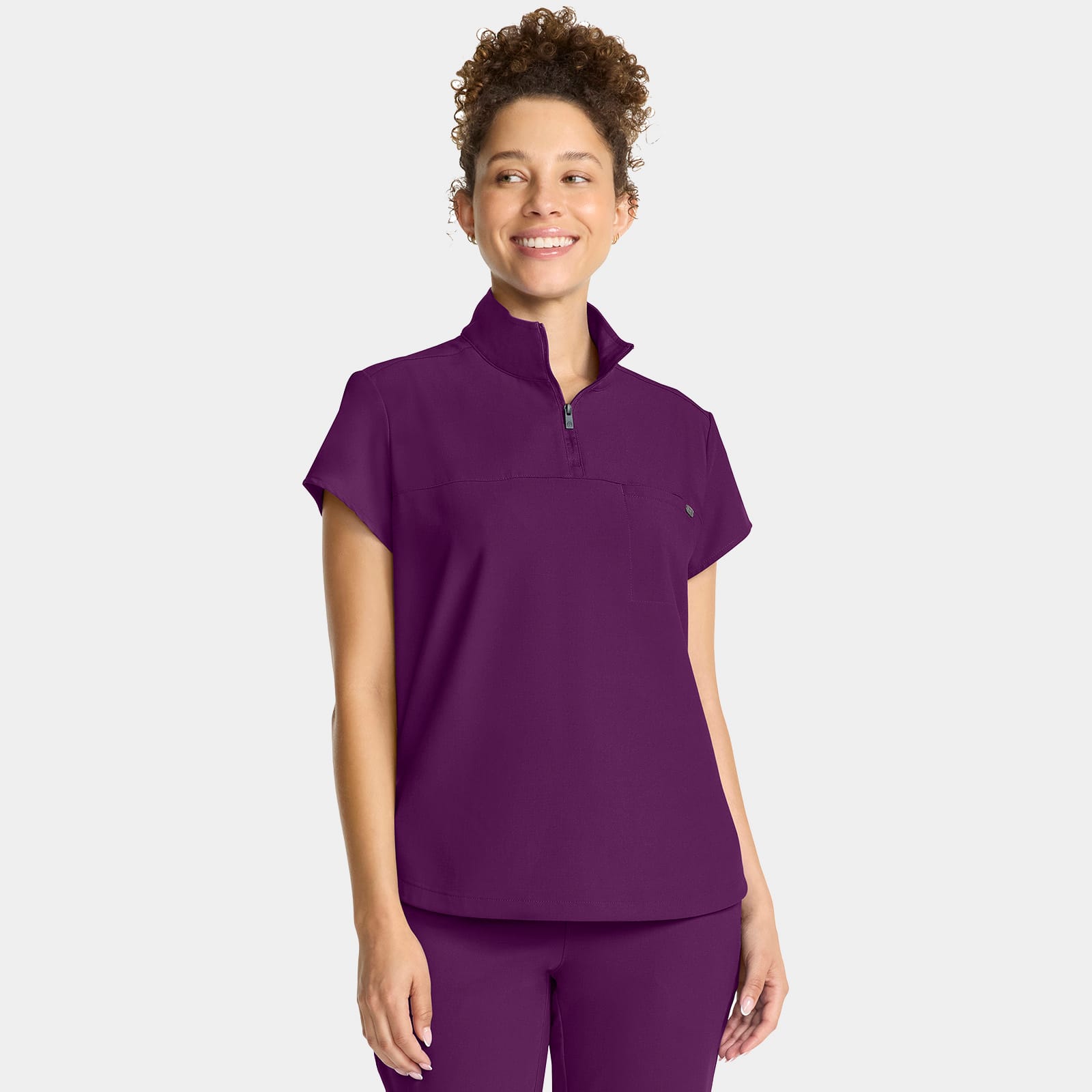 Bella Quarter Zip Scrub Top | HH752