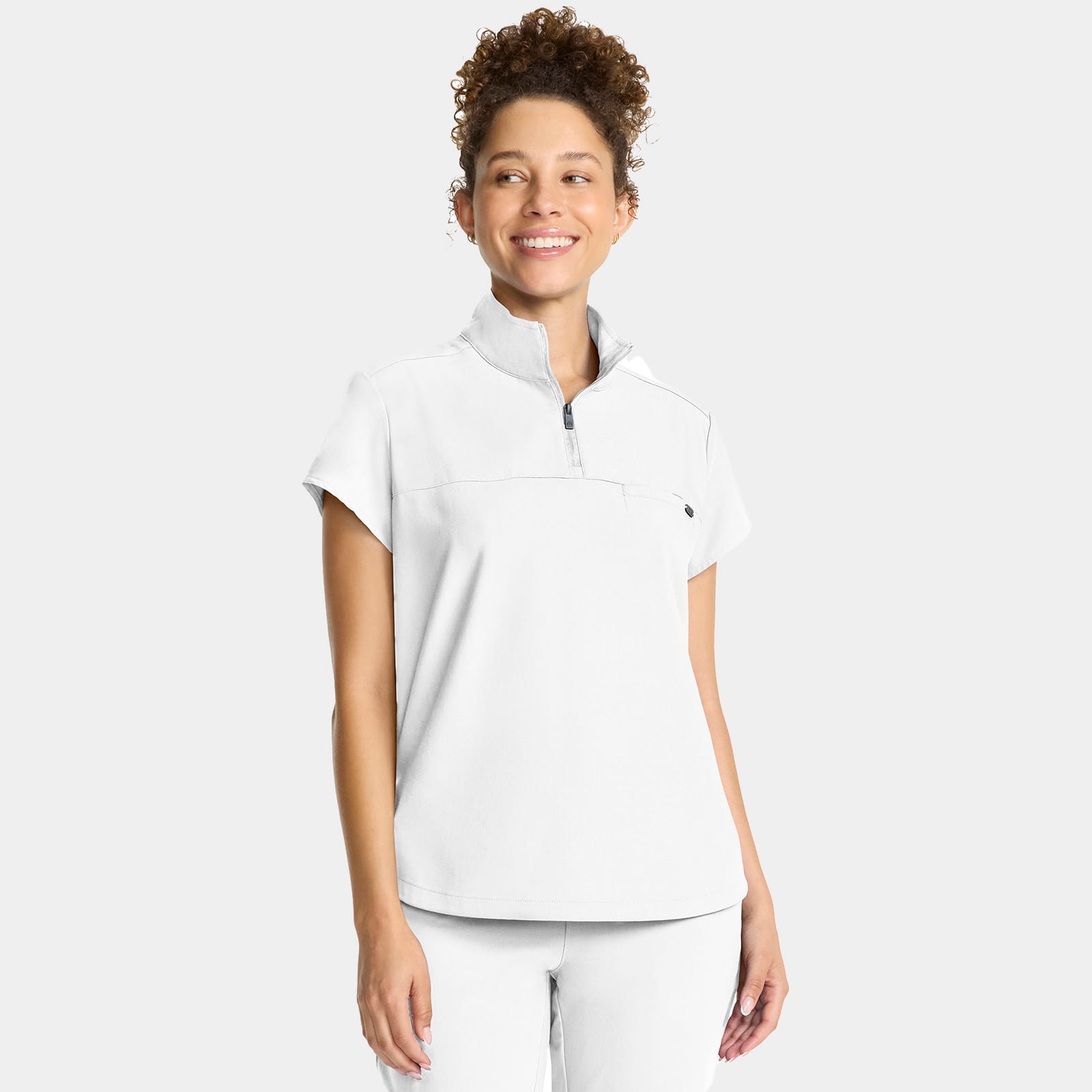 Bella Quarter Zip Scrub Top | HH752