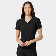 Women's 2-Pocket Shaped V-Neck Top | IN647A