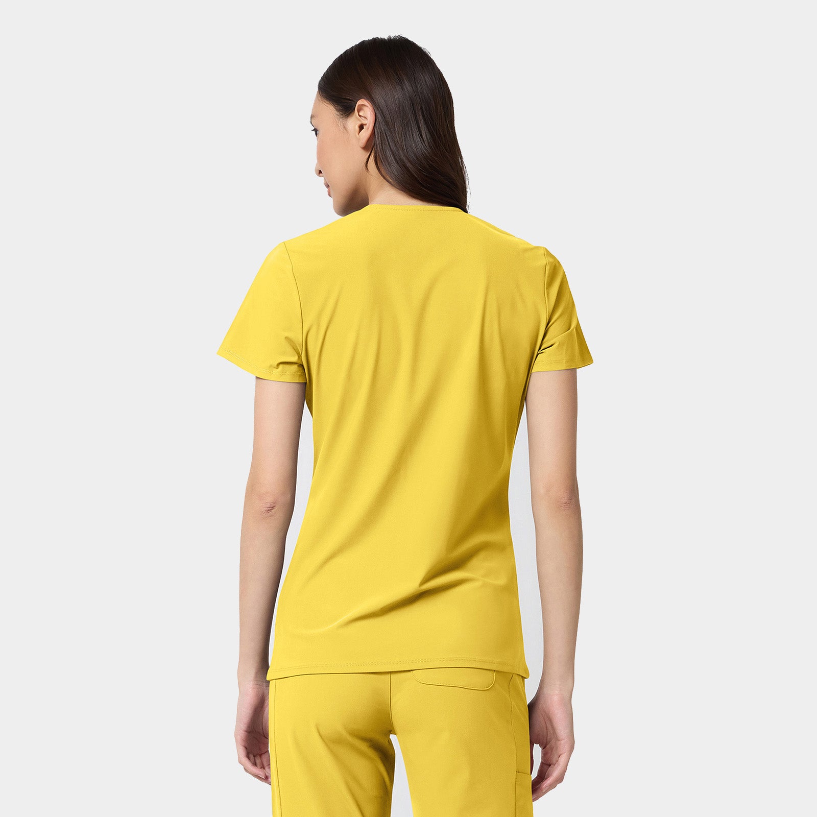 Women's 2-Pocket Shaped V-Neck Top | IN647A