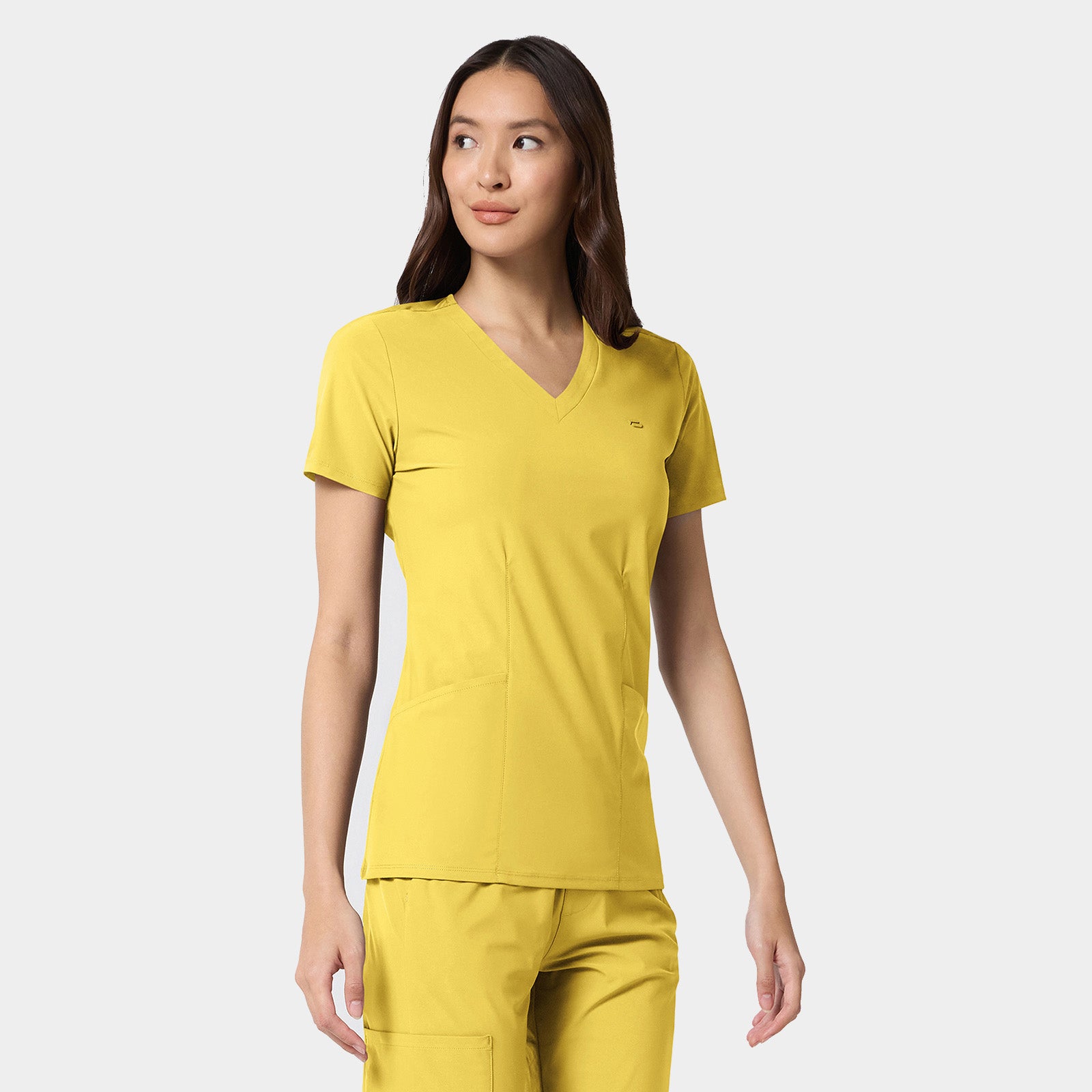 Women's 2-Pocket Shaped V-Neck Top | IN647A