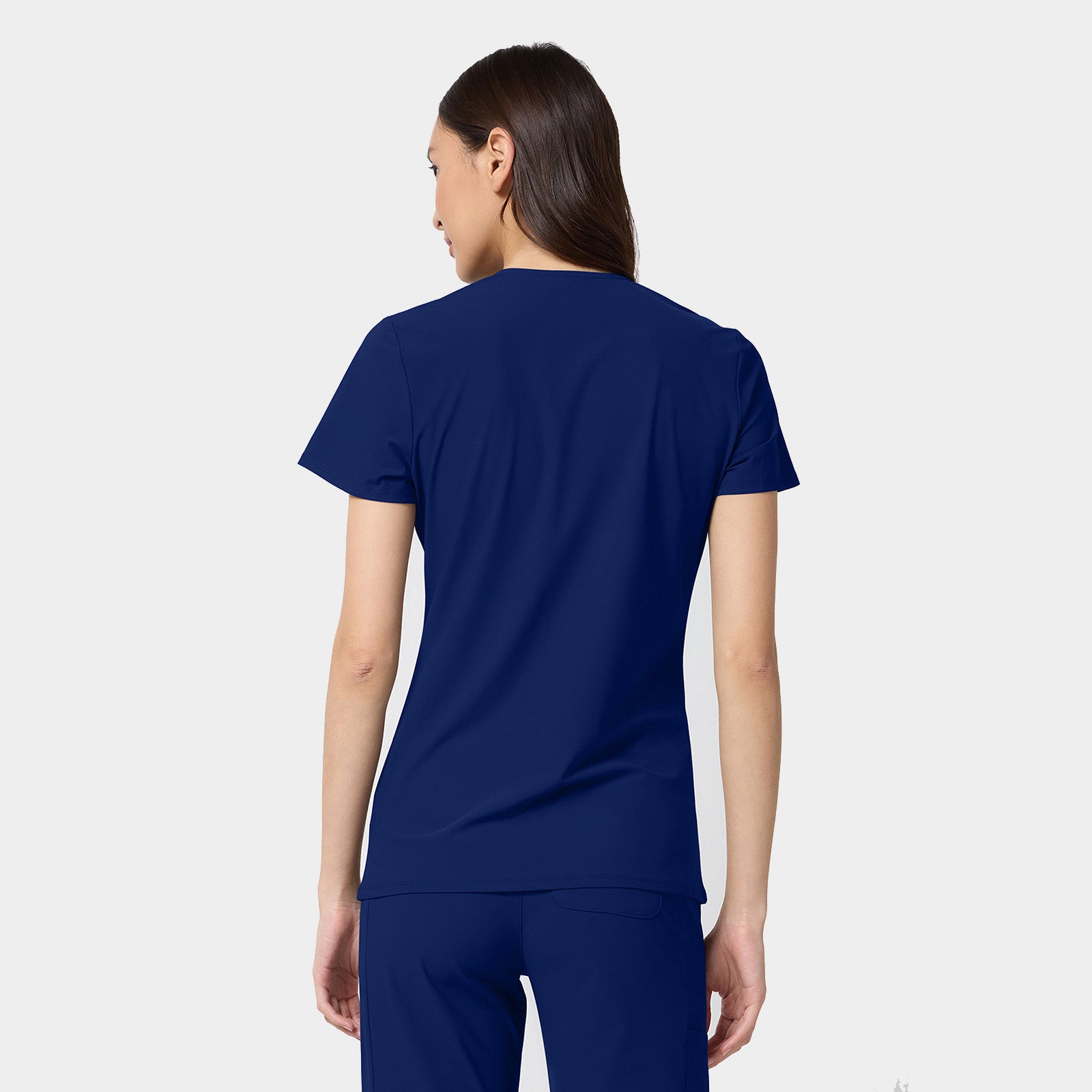 Women's 2-Pocket Shaped V-Neck Top | IN647A