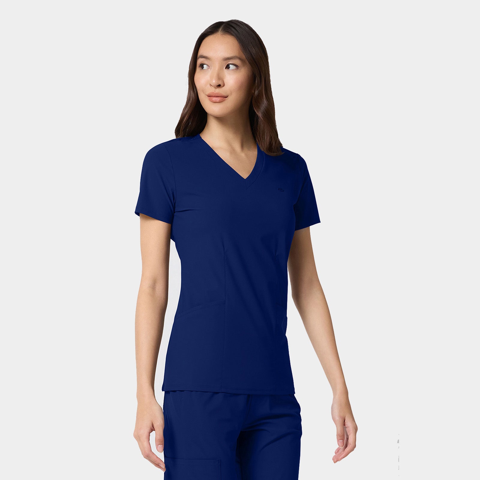 Women's 2-Pocket Shaped V-Neck Top | IN647A