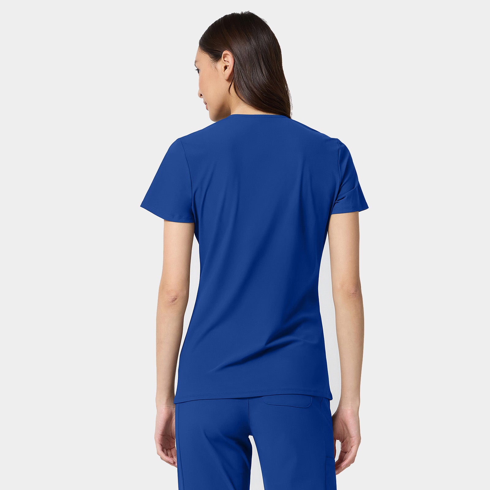 Women's 2-Pocket Shaped V-Neck Top | IN647A