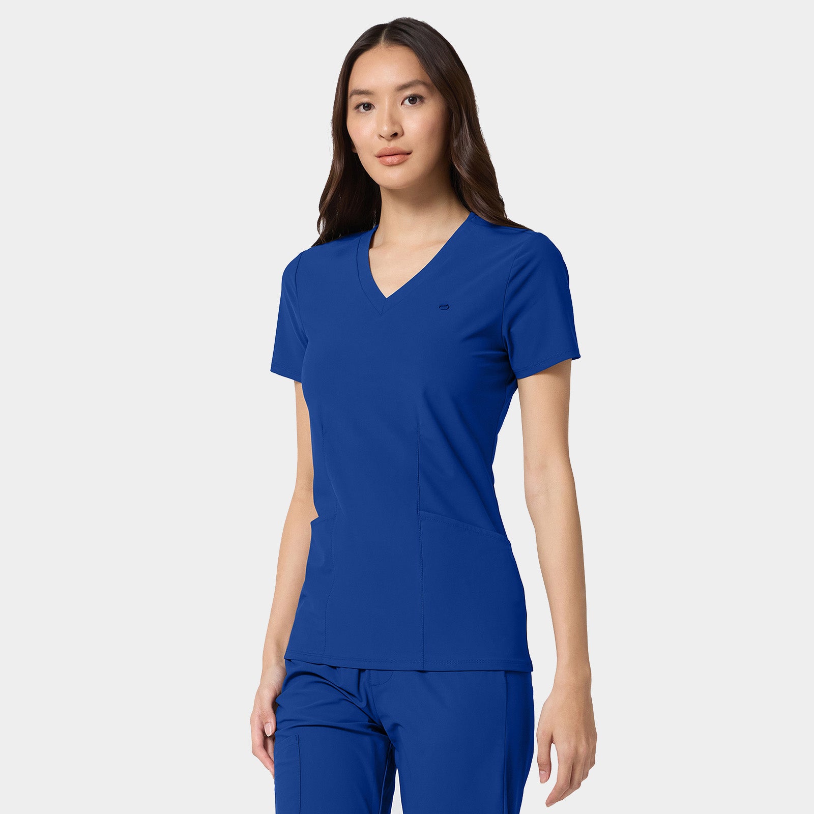Women's 2-Pocket Shaped V-Neck Top | IN647A