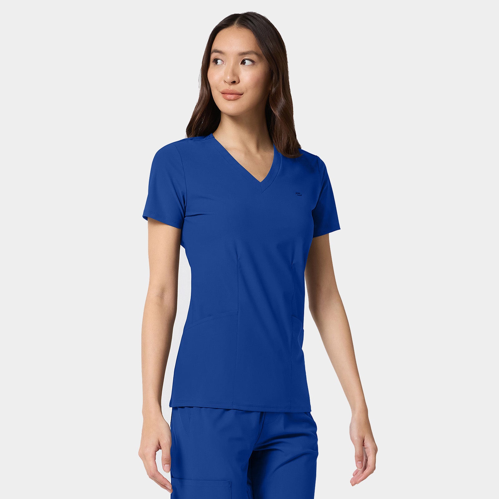 Women's 2-Pocket Shaped V-Neck Top | IN647A