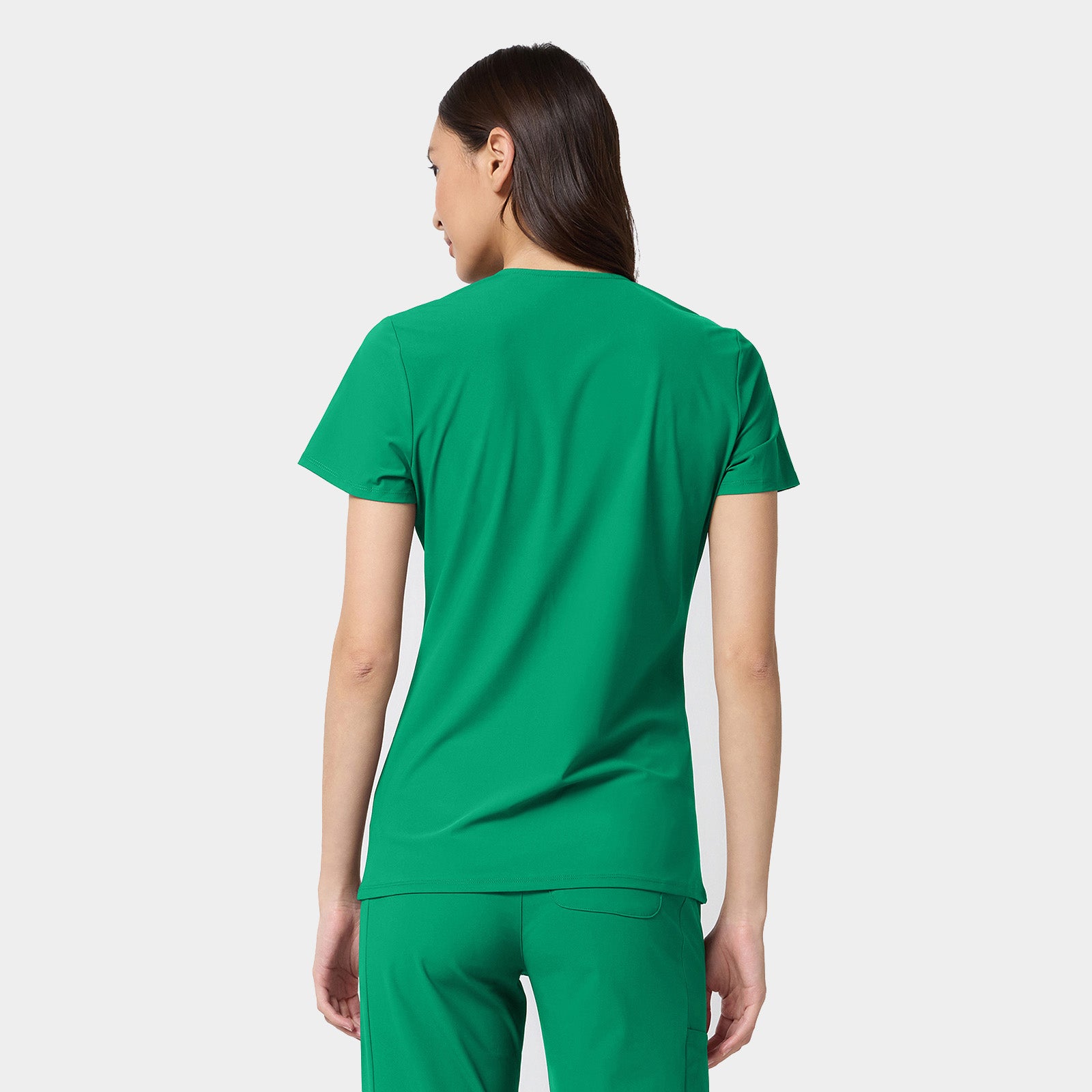 Women's 2-Pocket Shaped V-Neck Top | IN647A