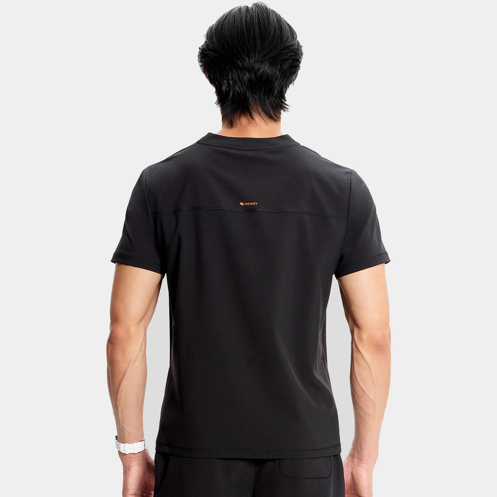 Men's Partial Zip V-Neck Top | IN702A