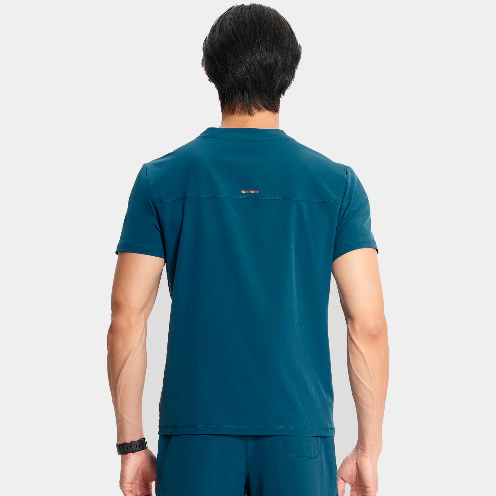 Men's Partial Zip V-Neck Top | IN702A