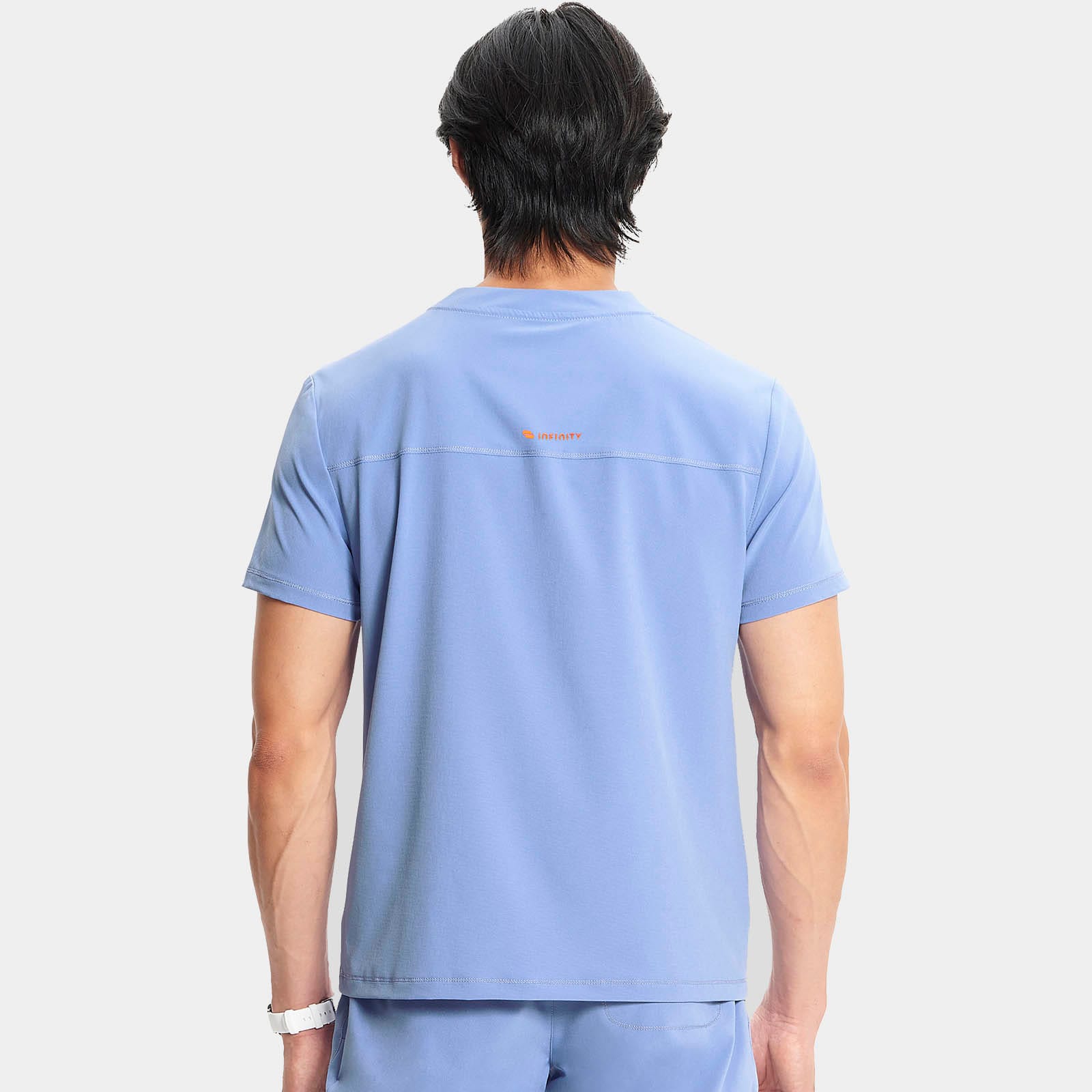 Men's Partial Zip V-Neck Top | IN702A