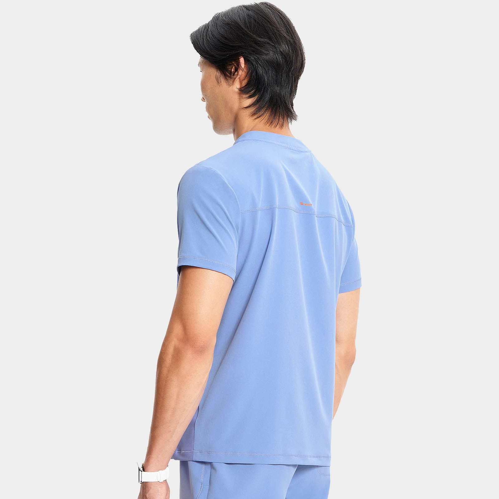 Men's Partial Zip V-Neck Top | IN702A
