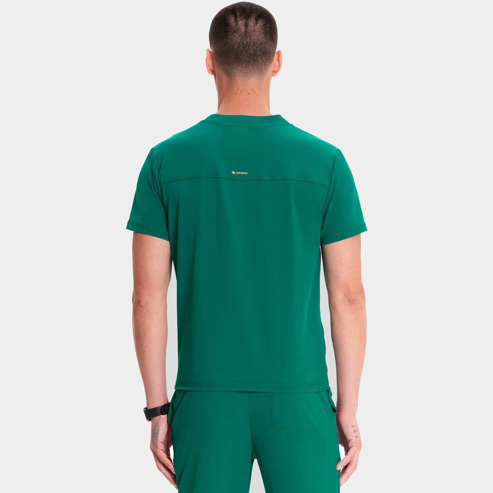 Men's Partial Zip V-Neck Top | IN702A
