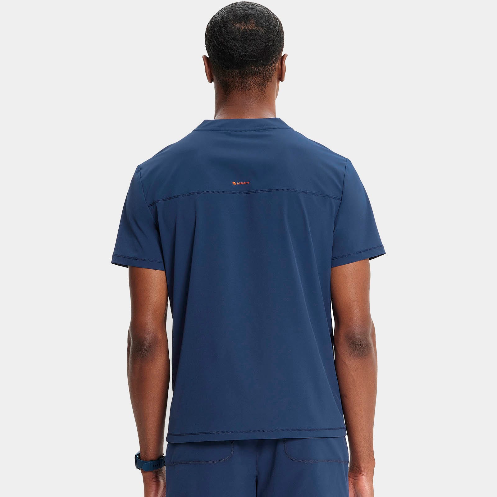 Men's Partial Zip V-Neck Top | IN702A