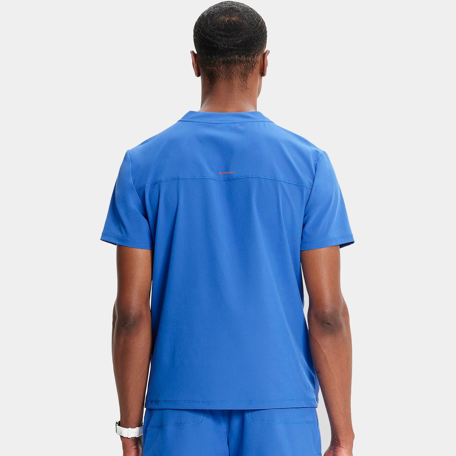 Men's Partial Zip V-Neck Top | IN702A