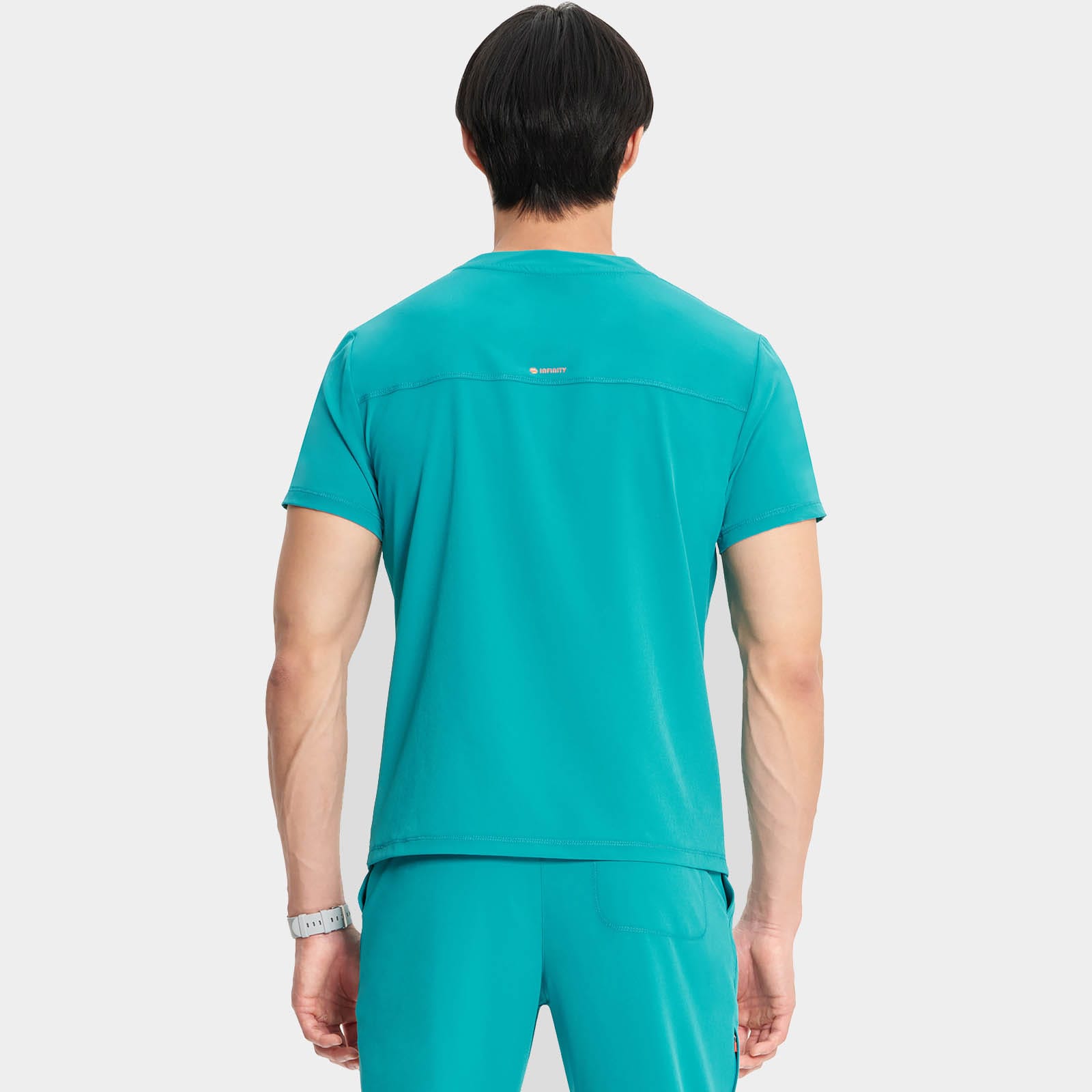 Men's Partial Zip V-Neck Top | IN702A