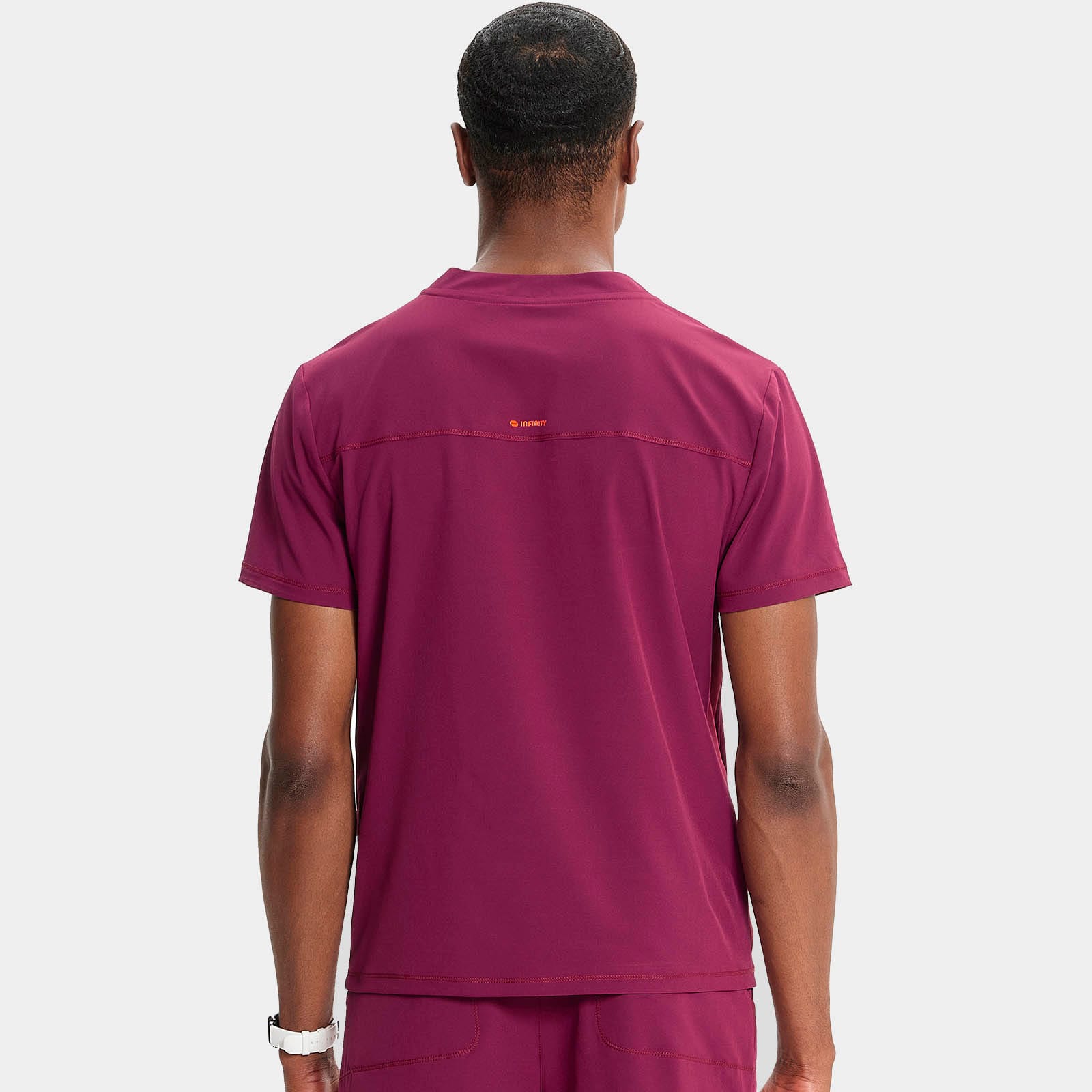 Men's Partial Zip V-Neck Top | IN702A