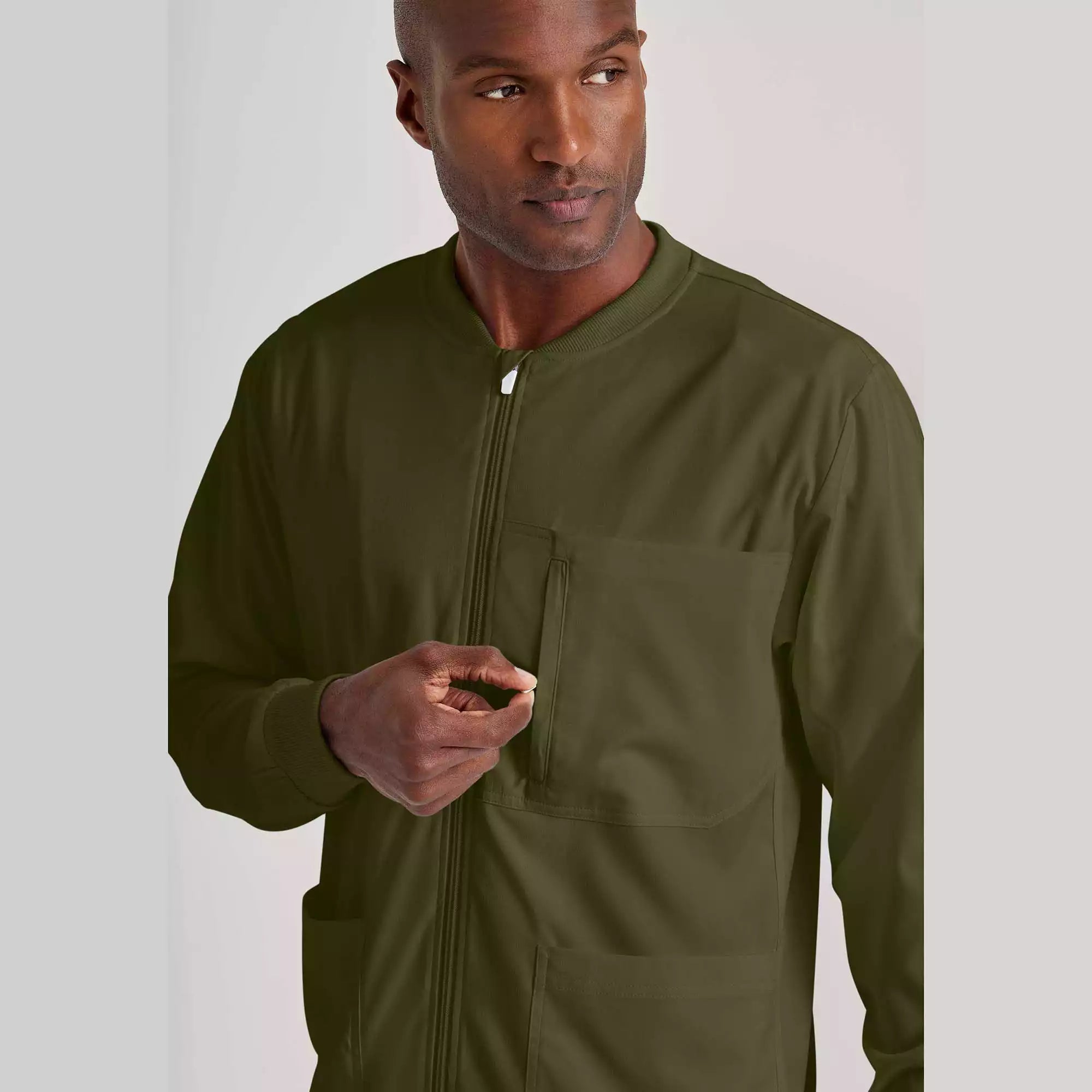 Men's Antimicrobial Warm-Up Scrub Jacket | GRSW871